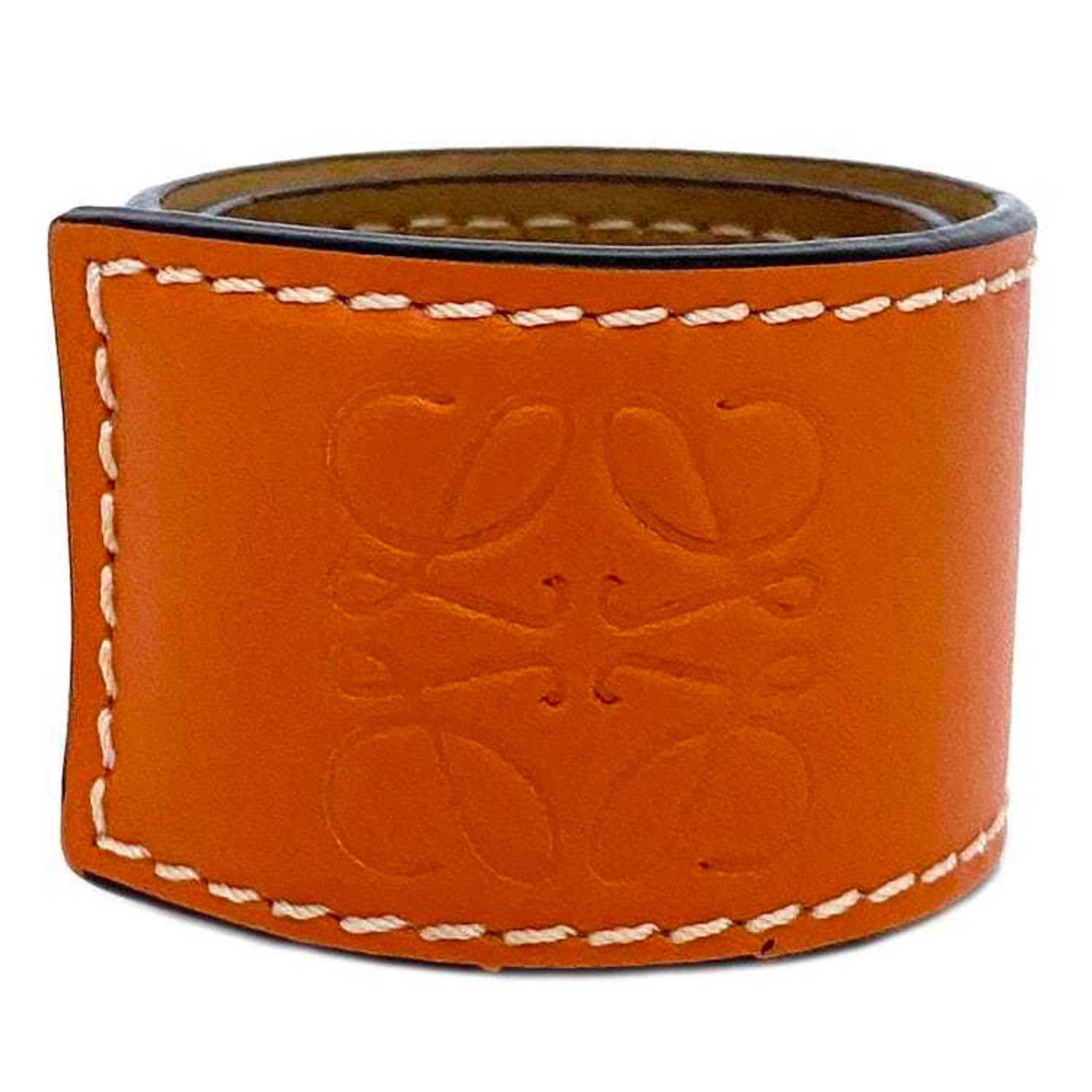 Leather Charm Loewe Bracelet: Leather Charm Loewe Bracelet Leather Charm Loewe Bracelet features an orange leather strap with a total length of 29.5cm and a width of 3cm, accompanied by a box and dust bag for storage. This charm