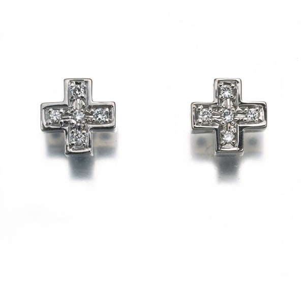 Mikimoto Perlita Earrings Diamond 0.02Ct Cross 18K 750 White Gold: Mikimoto Perlita Earrings Diamond 0.02Ct Cross 18K 750 White Gold The Mikimoto Perlita Earrings feature a stunning 0.02ct diamond set in 18k white gold, creating a sleek and sophisticated stud earring