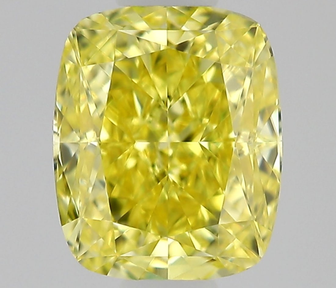 GIA Cushion Modified 0.4ct Fancy Intense Yellow VVS1 - Loose Natural Diamond: GIA Cushion Modified 0.4ct Fancy Intense Yellow VVS1 - Loose Natural Diamond GIA certified, this 0.4ct Fancy Intense Yellow VVS1 diamond boasts exceptional color and clarity, making it a standout amon