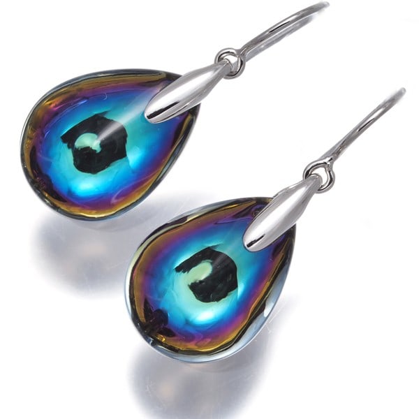 Baccarat Earrings Crystal Glass Acqua Mirror Hook Silver 925: Baccarat Earrings Crystal Glass Acqua Mirror Hook Silver 925 Baccarat's crystal glass earrings feature an Acqua Mirror finish, giving them a sleek and sophisticated appearance. Made from sterling silv