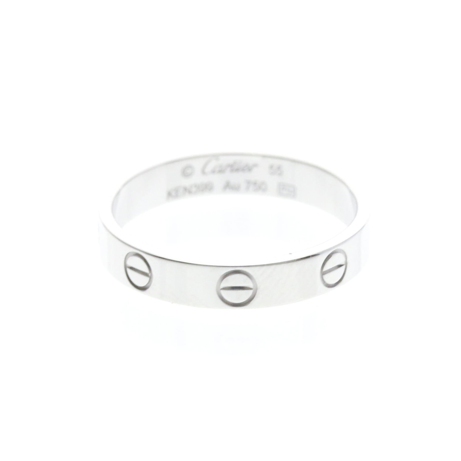 Cartier Band Ring White Gold (18K): Cartier Band Ring White Gold (18K) Cartier's iconic Mini Love Ring is a timeless fashion statement, boasting sleek white gold (18K) construction and a slender profile that suits both men and women. Th