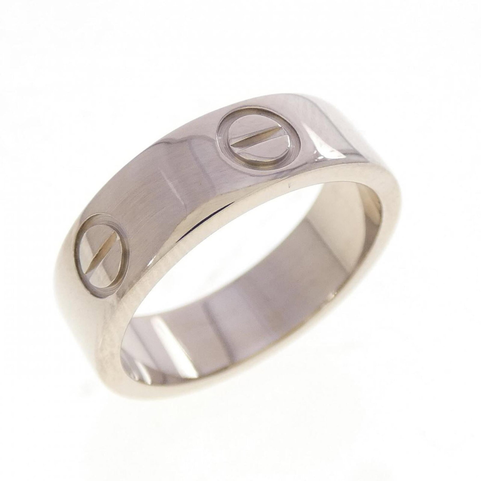 Cartier Band Ring White Gold (18K): Cartier Band Ring White Gold (18K) Cartier Band Ring White Gold (18K) - A stunning white gold band ring featuring 18K material, with a US size of 5 and a width of 5.3mm. Weighing in at 6.4g, this eleg