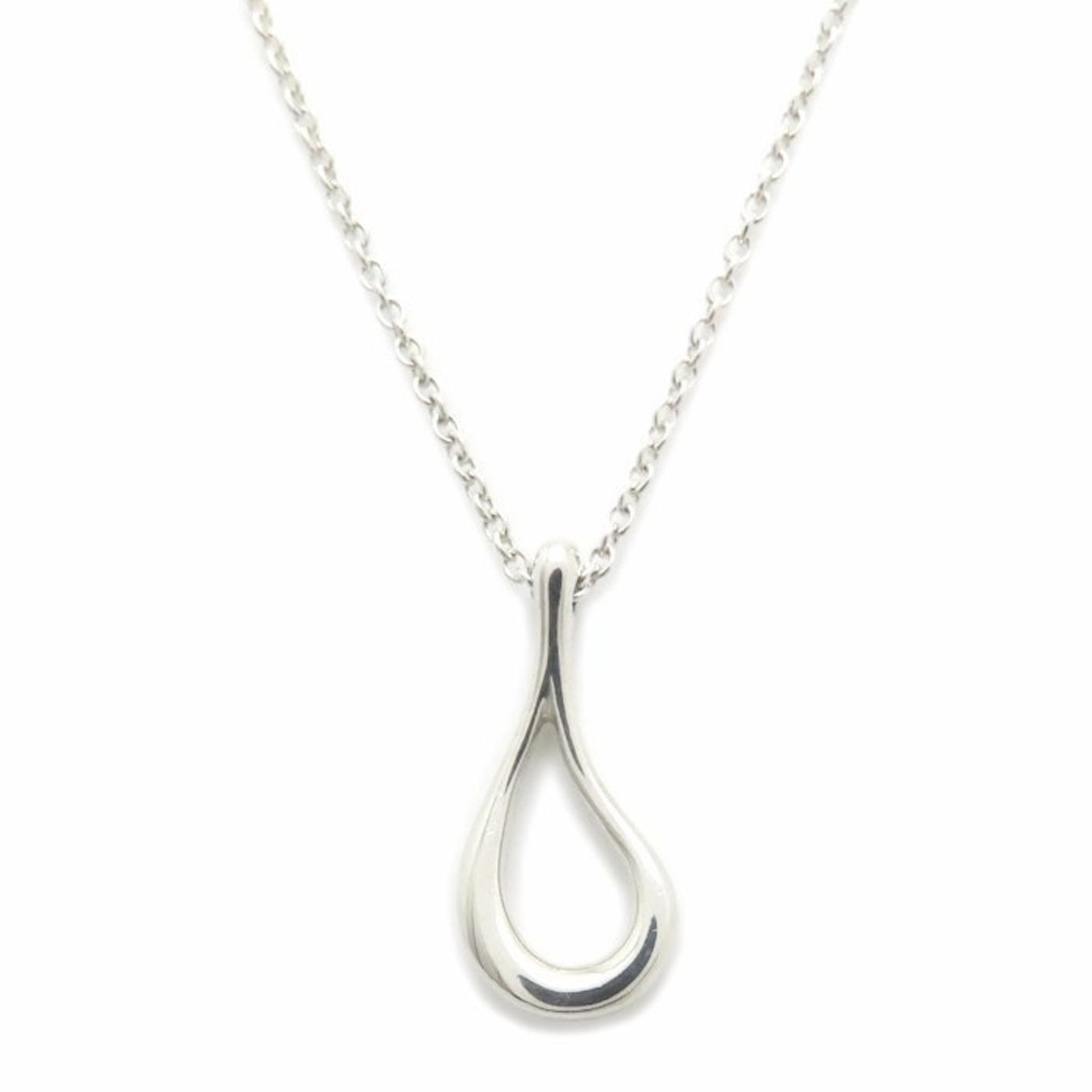 Sv925 Open Teardrop Necklace Tiffany Women 295027: Sv925 Open Teardrop Necklace Tiffany Women 295027 Silver 925 Open Teardrop Necklace with Pendant Size 17mm x 7.6mm, Available in 41.5 cm / 16.33'' Circumference. Made from High-Quality Silver Material