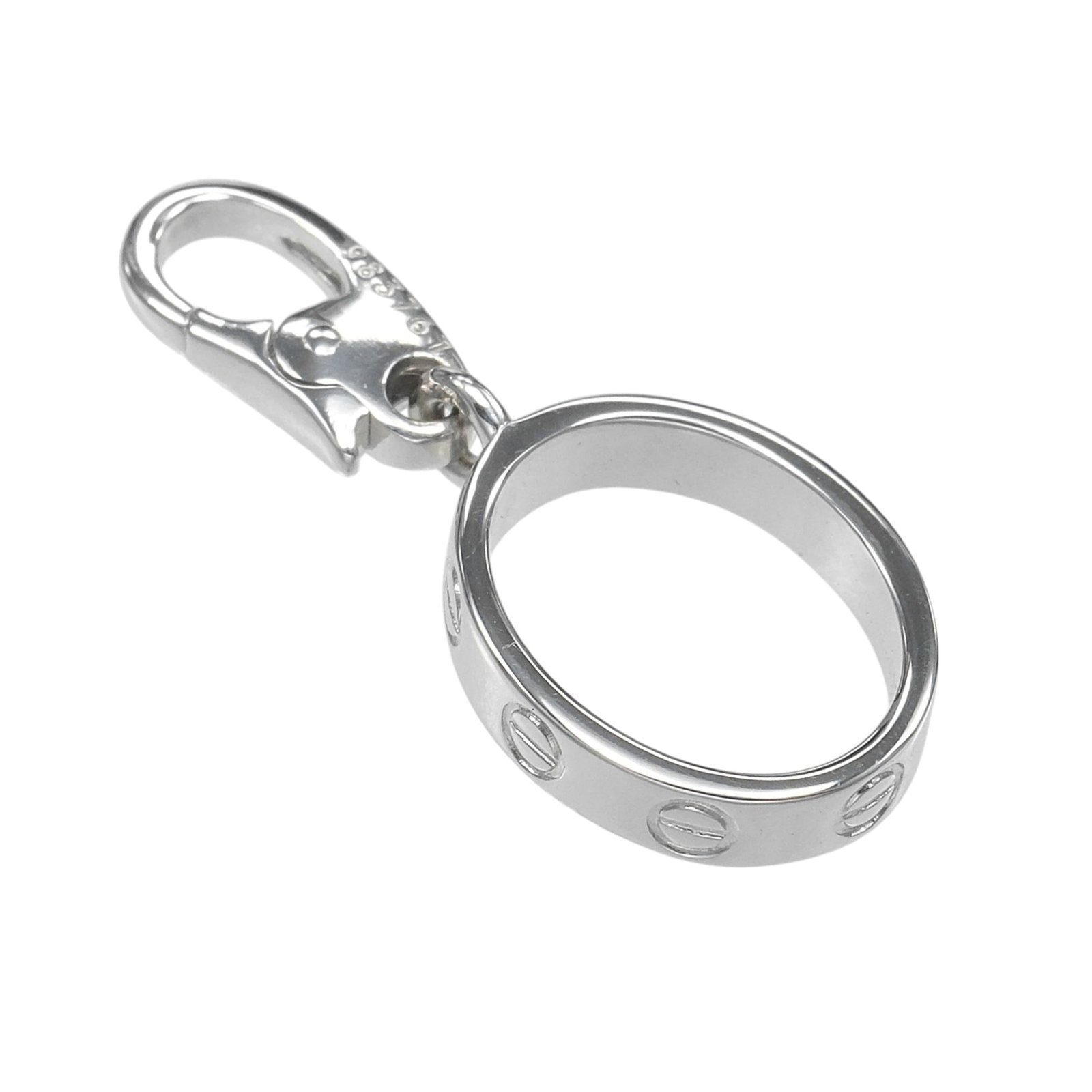 Cartier Love Baby Charm Pendant Top 18K White Gold Approx. 2.34G: Cartier Love Baby Charm Pendant Top 18K White Gold Approx. 2.34G 18K white gold Cartier Love Baby Charm Pendant measures 25.5mm x 11mm, featuring the iconic design with an approximate weight of 2.34G.