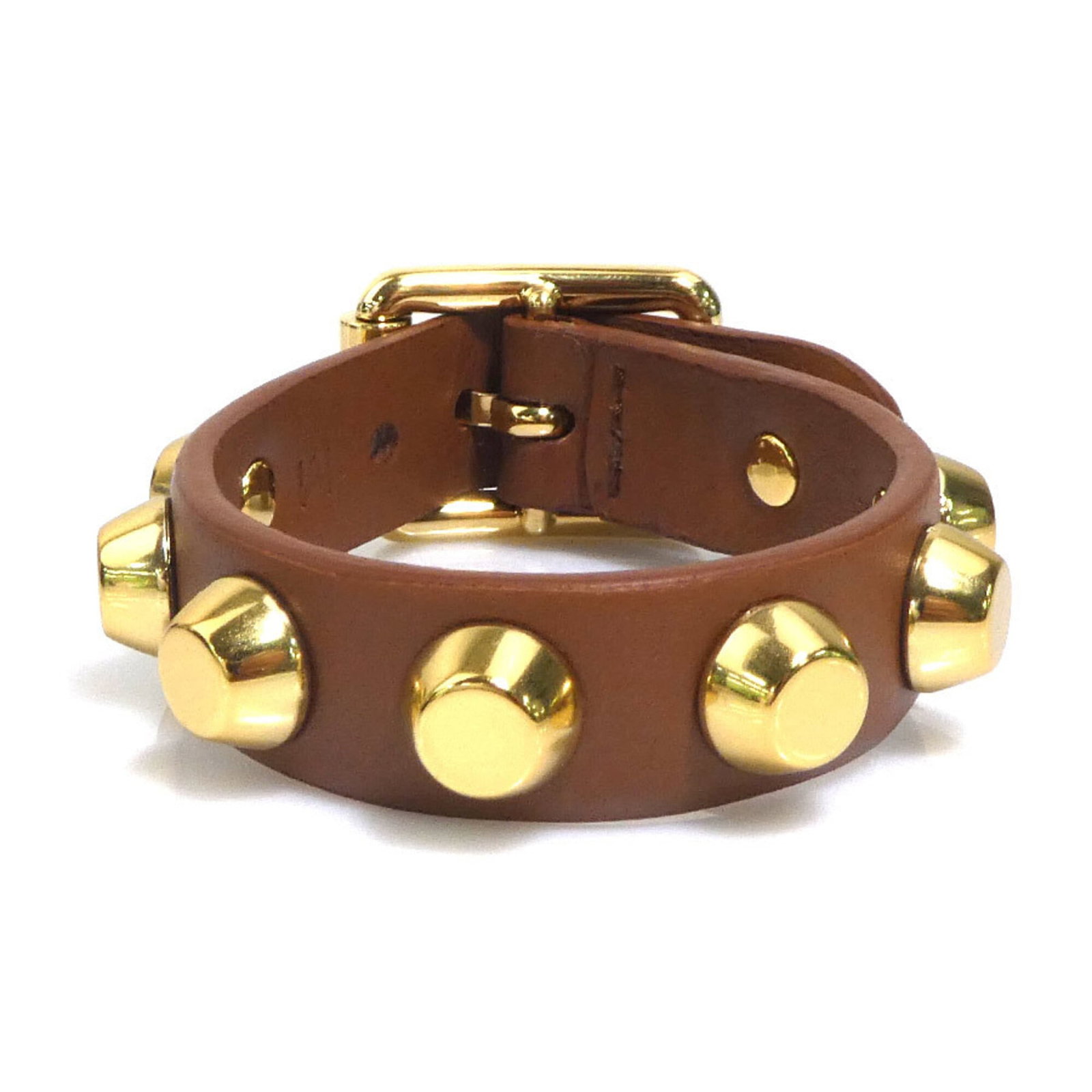 Prada Charm Bracelet Leather: Prada Charm Bracelet Leather Brown leather charm bracelet from Prada, measuring 14.5cm to 17cm in length. This versatile accessory features high-quality leather and a classic design that suits various