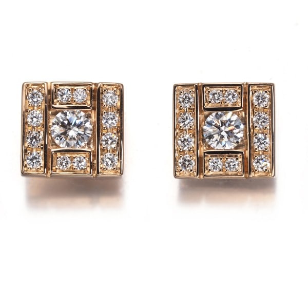 Diamond Belle Epoque Rose Gold 750 18K Damiani Earrings (1 of 4)