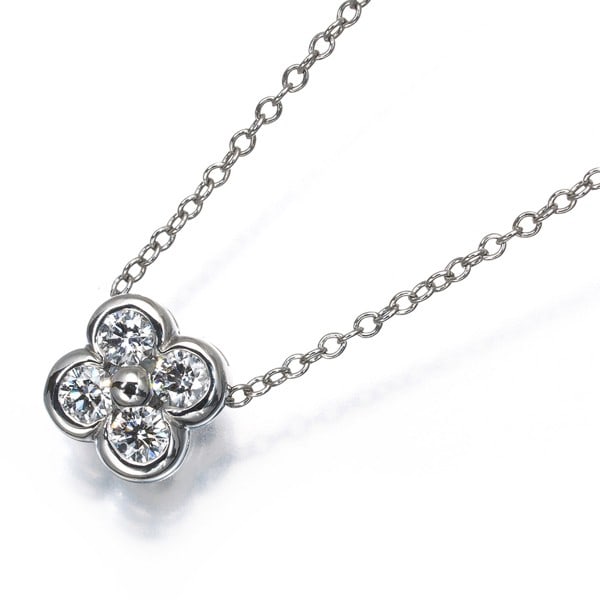 Tiffany&Co. Necklace Diamond Bezel Flower 950 Platinum: Tiffany&Co. Necklace Diamond Bezel Flower 950 Platinum 950 Platinum Tiffany&Co. Necklace Diamond Bezel Flower Pendant features a natural diamond stone set in a bezel design, crafted from high-quality 