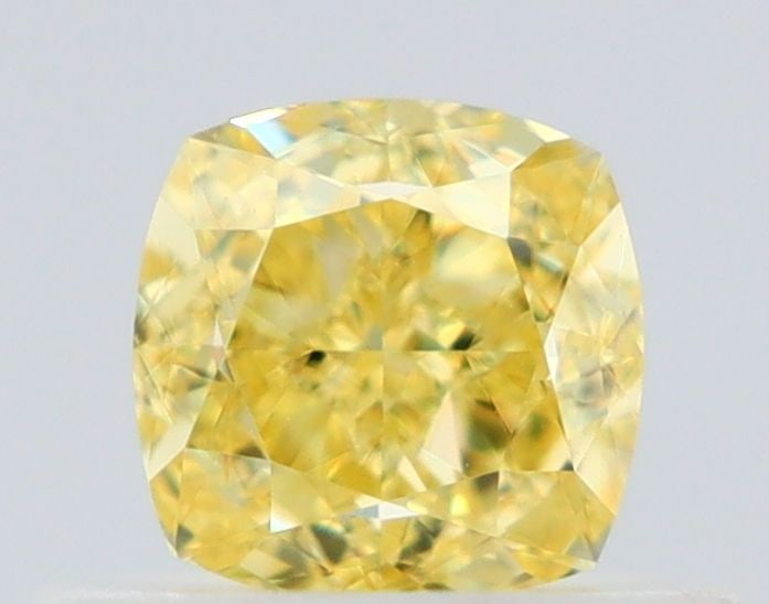 GIA Cushion Modified 0.5ct Fancy Intense Yellow VVS1 - Loose Natural Diamond: GIA Cushion Modified 0.5ct Fancy Intense Yellow VVS1 - Loose Natural Diamond GIA-certified, cushion-cut 0.5ct Fancy Intense Yellow diamond with exceptional clarity (VVS1) and polish (EX), boasting vib