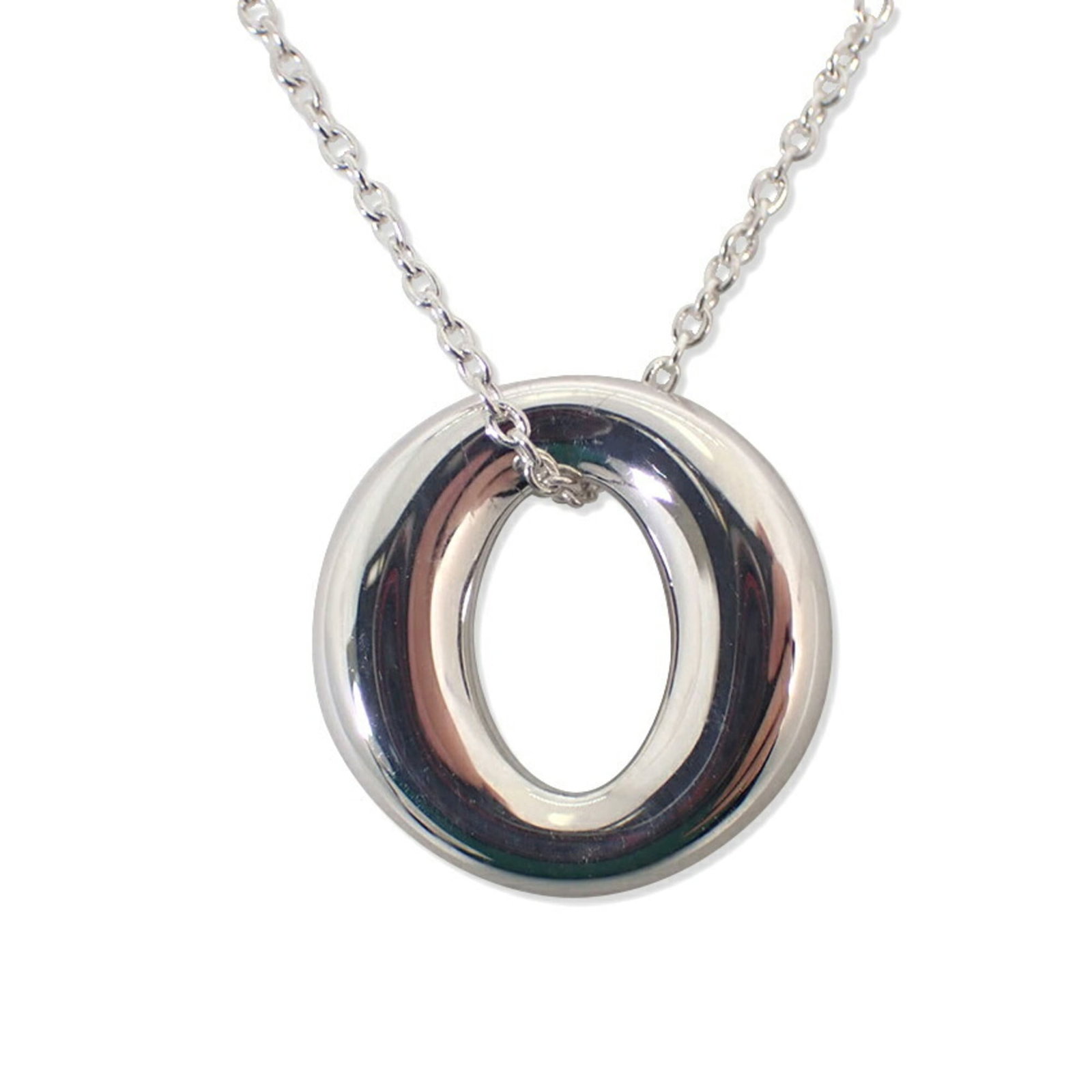 Tiffany Co. 925 Sebiana Pendant Necklace: Tiffany Co. 925 Sebiana Pendant Necklace Sterling silver 925 Sebiana Pendant Necklace, featuring a 14mm x 14mm pendant with a 41.5 cm / 16.33'' chain circumference, bears a signature from the artist.