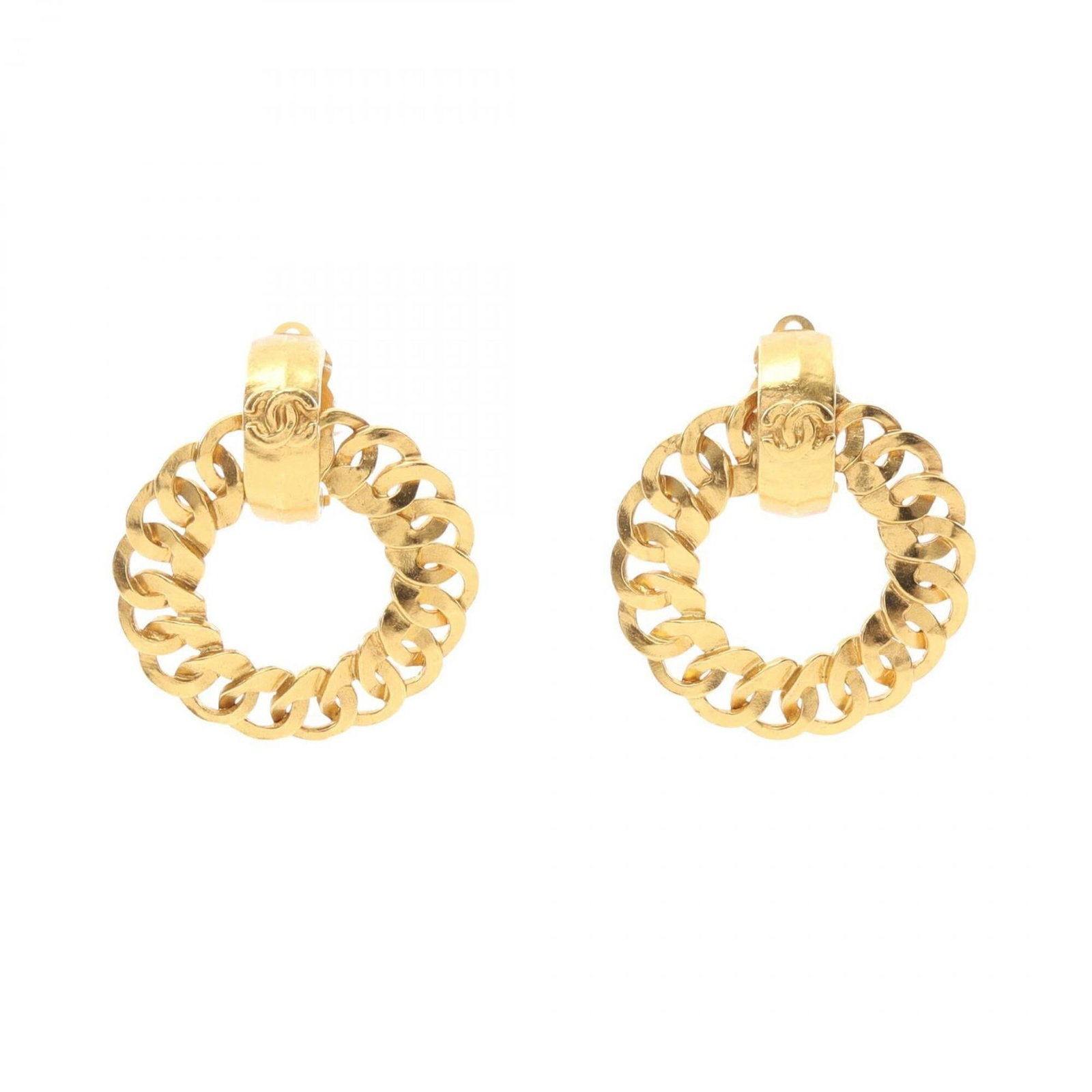 Chanel Clip Earrings Gold Plating: Chanel Clip Earrings Gold Plating Chanel Clip Earrings in Gold Plating stand out with their sleek design and luxurious gold plating finish, adding a touch of sophistication to any outfit. Measuring
