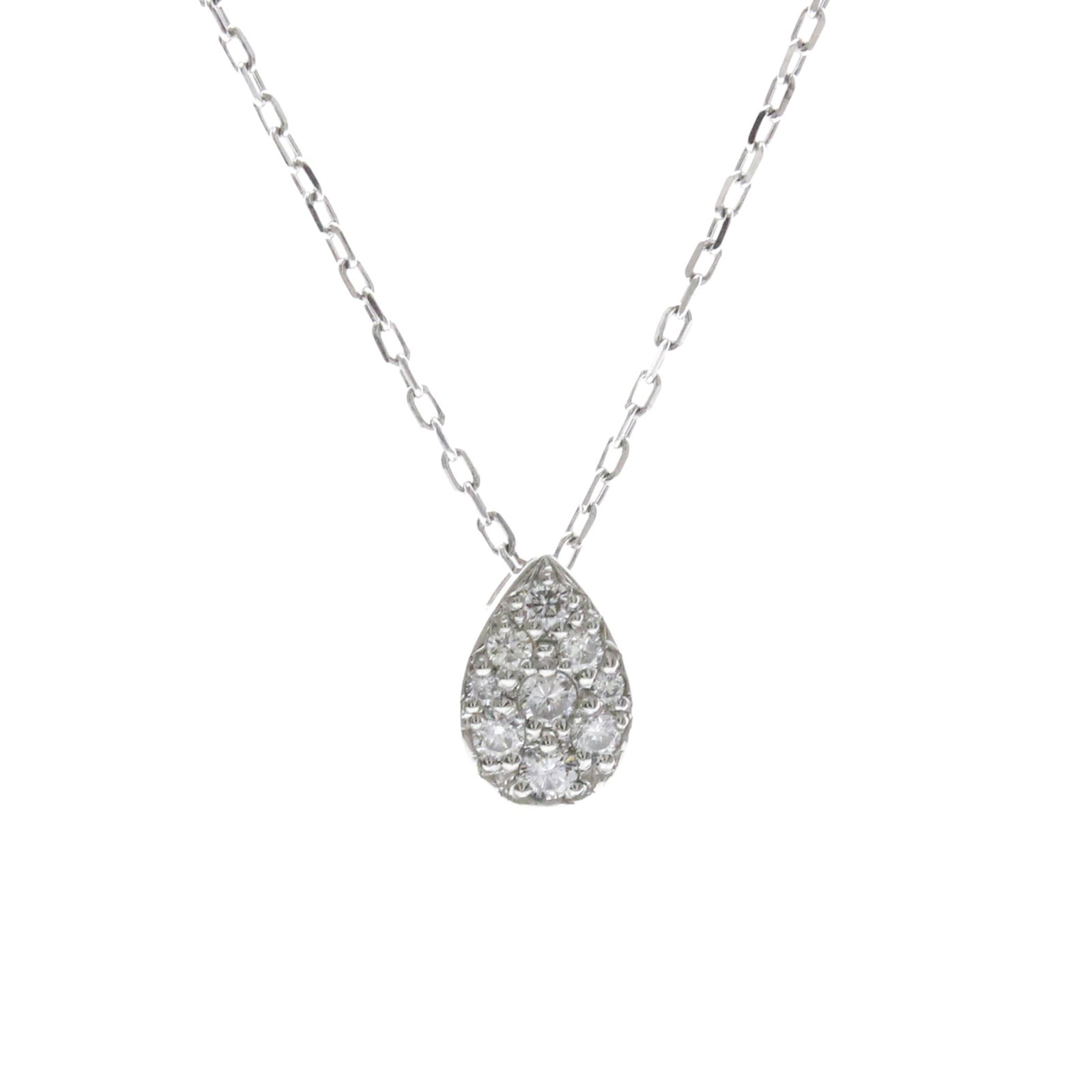 Vendome Aoyama Pear-Shaped Pave Diamond Necklace Platinum Diamond Womenmen Fashion Necklace Carat/: Vendome Aoyama Pear-Shaped Pave Diamond Necklace Platinum Diamond Womenmen Fashion Necklace Carat/ Vendome Aoyama's pear-shaped pave diamond necklace showcases intricate details in platinum 950 metal.