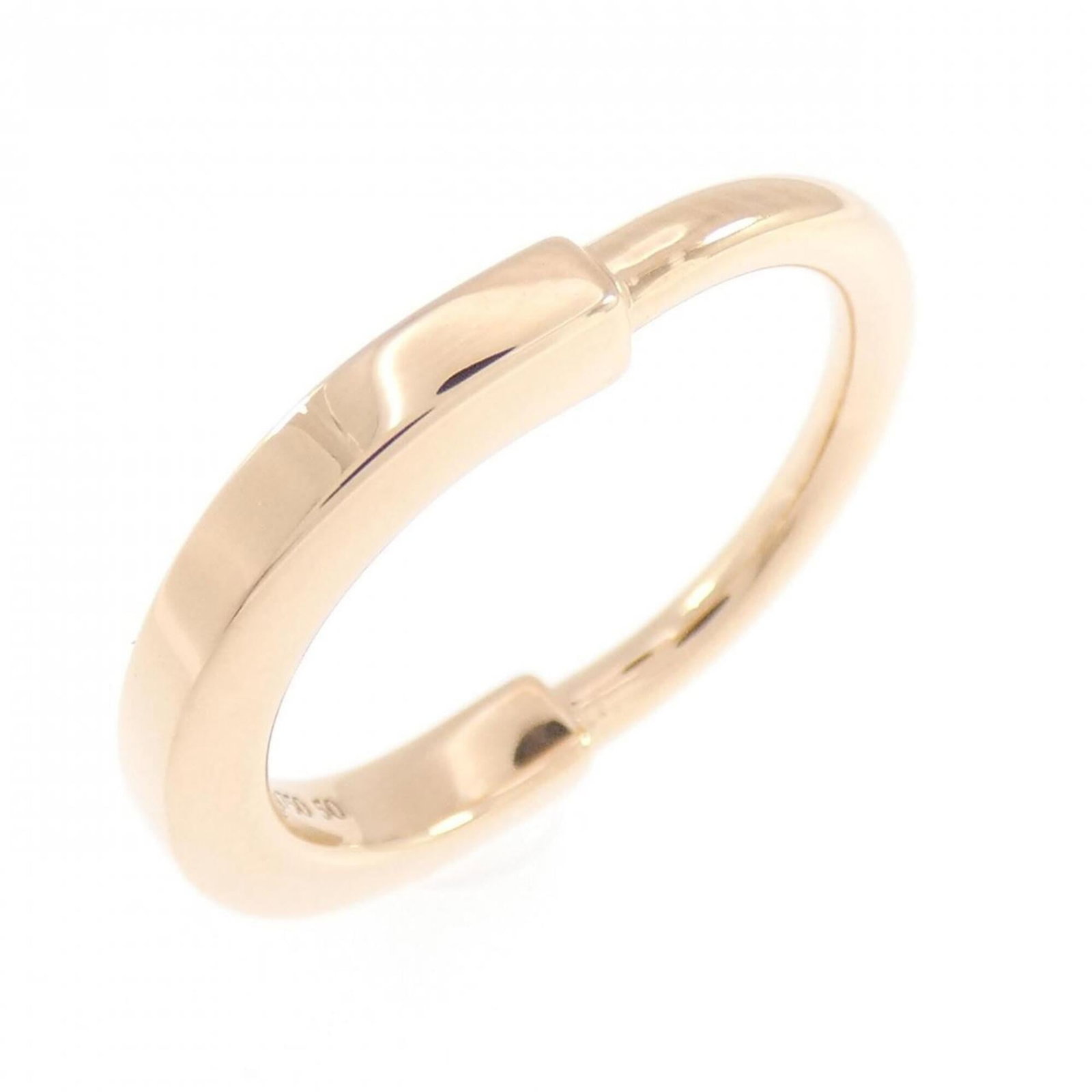 Tiffany Rock Ring: Tiffany Rock Ring Pink gold (18K) Tiffany Rock Ring, US Size 5.5, features a stylish design with pink gold material that adds a touch of elegance to any outfit. This ring bears a signature and is