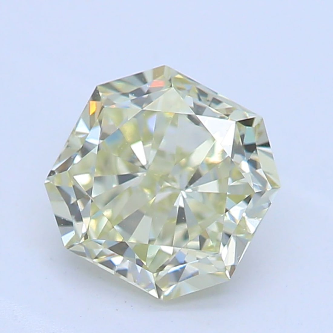 GIA Radiant 0.54ct Fancy Light Grayish Yellowish Green VVS2 - Loose Natural Diamond: GIA Radiant 0.54ct Fancy Light Grayish Yellowish Green VVS2 - Loose Natural Diamond GIA certification ensures the diamond's authenticity, with a report detailing its exceptional characteristics. This 