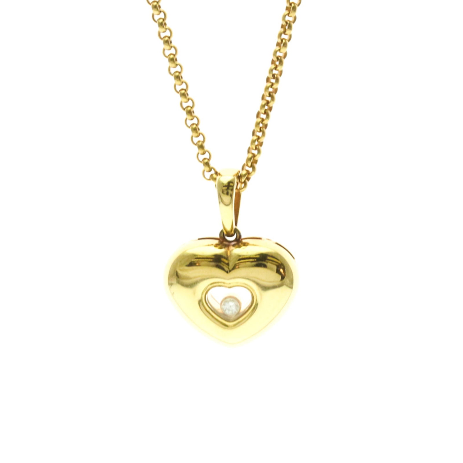 Chopard Happy Diamonds Heart Necklace 79/ 2924 Yellow Gold (18K) Diamond Menwomen Fashion Pendant: Chopard Happy Diamonds Heart Necklace 79/ 2924 Yellow Gold (18K) Diamond Menwomen Fashion Pendant 79/2924 Yellow Gold (18K) Diamond Menwomen Fashion Pendant by Chopard features a stunning heart-shaped