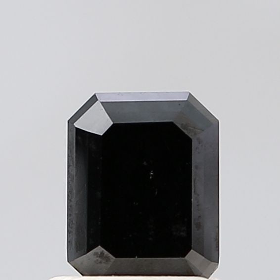 Emerald 0.98ct Black VVS2 - Loose Natural Diamond: Emerald 0.98ct Black VVS2 - Loose Natural Diamond 0.98ct Black VVS2 - Loose Natural Diamond with EX Symmetry and EX Polish, measuring 6.09L x 4.74W x 3.46H, certified NONE. This natural fancy diamond 