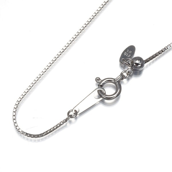 Chain Necklace Box 45cm 18k White Gold (1 of 3)