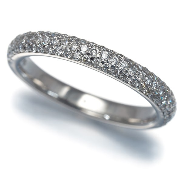 Ring Diamond Paved Us5.75-6 950 Platinum: Ring Diamond Paved Us5.75-6 950 Platinum 950 Platinum Ring with Natural Diamond. This platinum ring features a natural diamond, weighing approximately 0.3ct, set in a sturdy 2.7mm wide band. The ring'