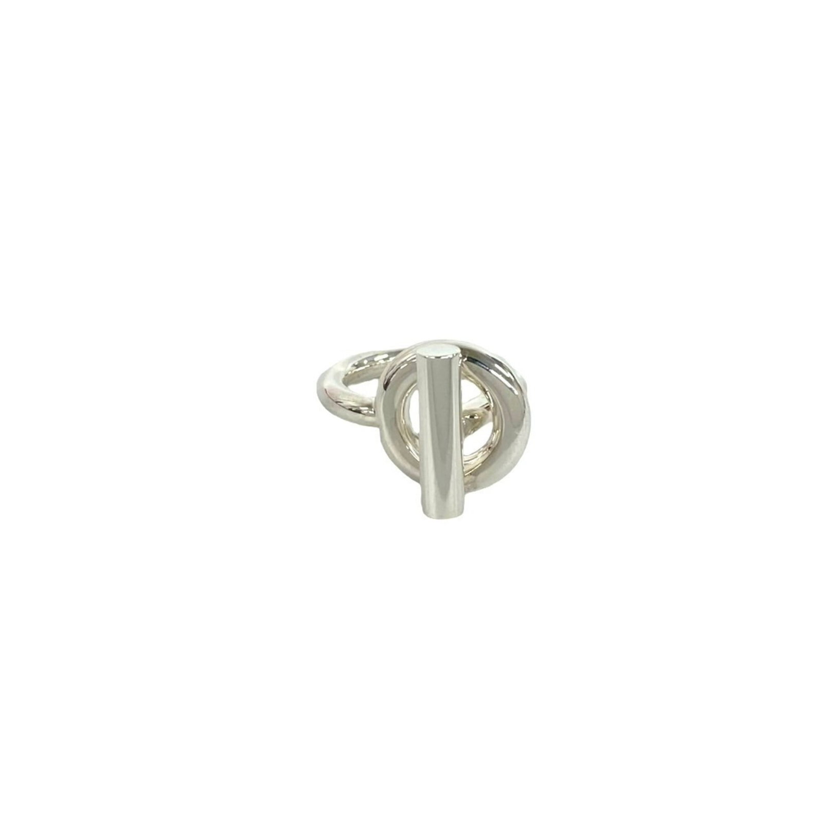 Ring of Silver Band by Hermes: Ring of Silver Band by Hermes Silver band ring by Hermes, made from high-quality silver (925), features a sleek and modern design. This women's ring is available in US size 4 and showcases the
