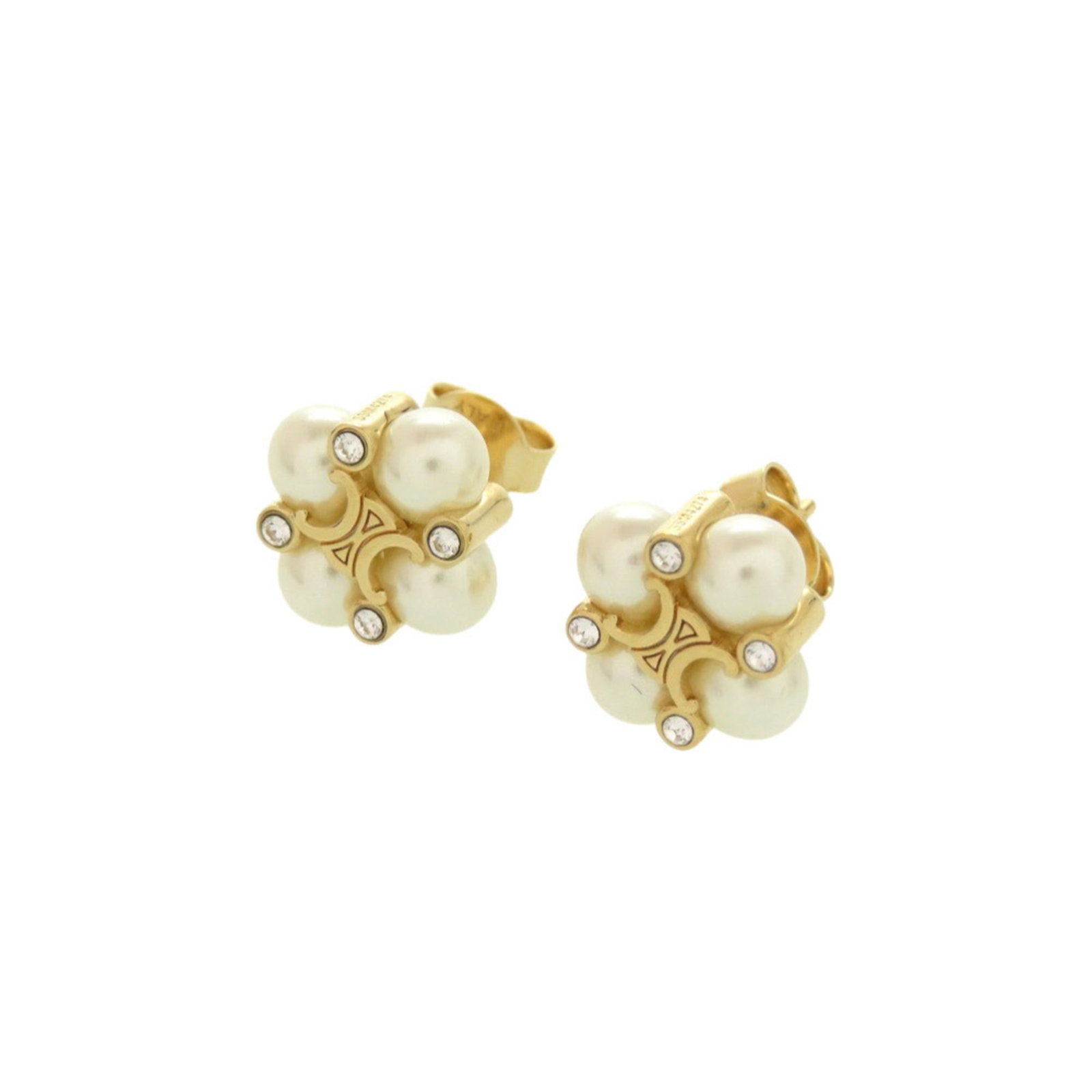Stud earrings by Celine: Stud earrings by Celine Stud earrings by Celine, crafted in Italy from gold. Measuring 12mm x 12mm, these elegant earrings showcase a sleek design with a subtle presence on the earlobe. With their und