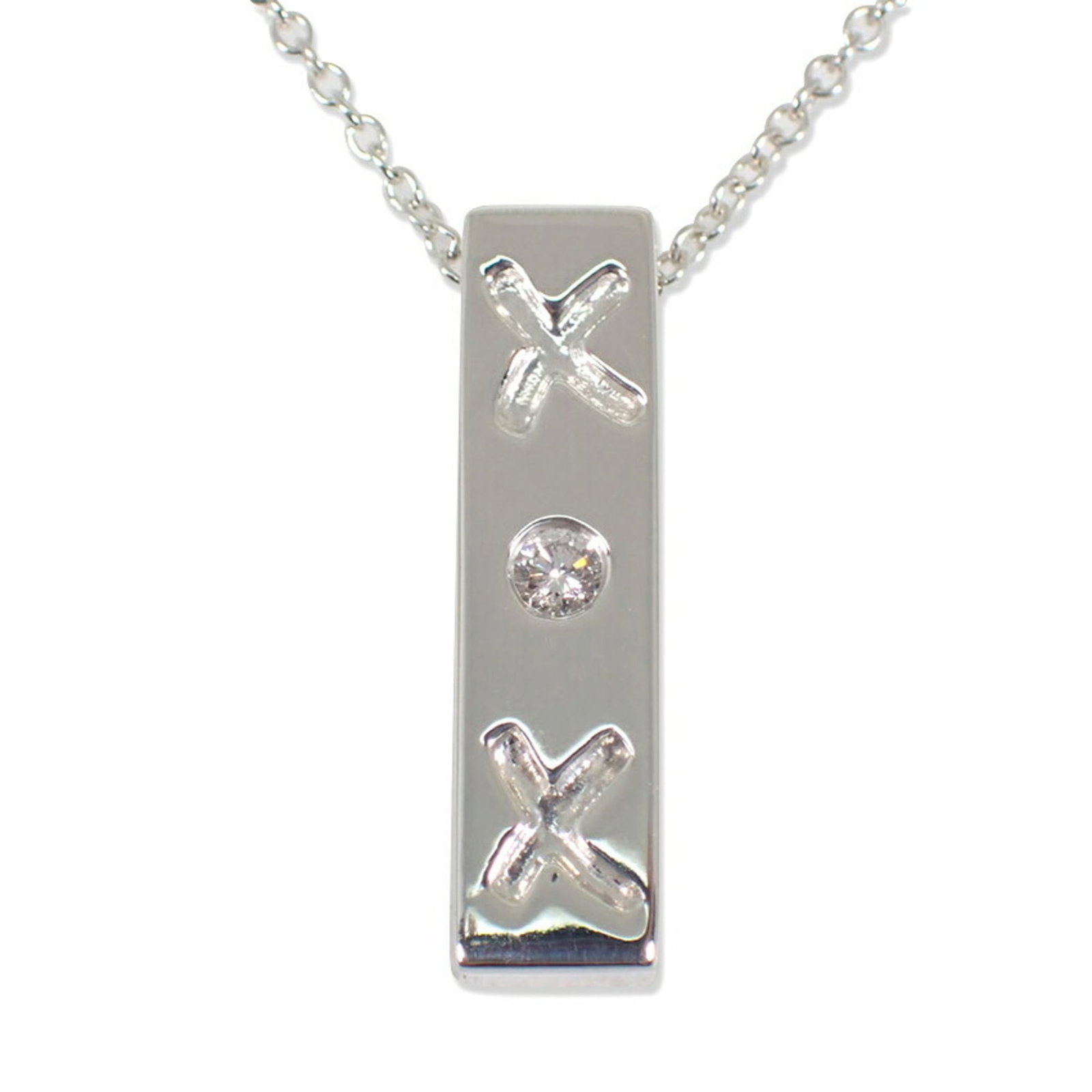 Tiffany & Co. 925 Kiss Bar Diamond Paloma Picasso Necklace (1 of 11)