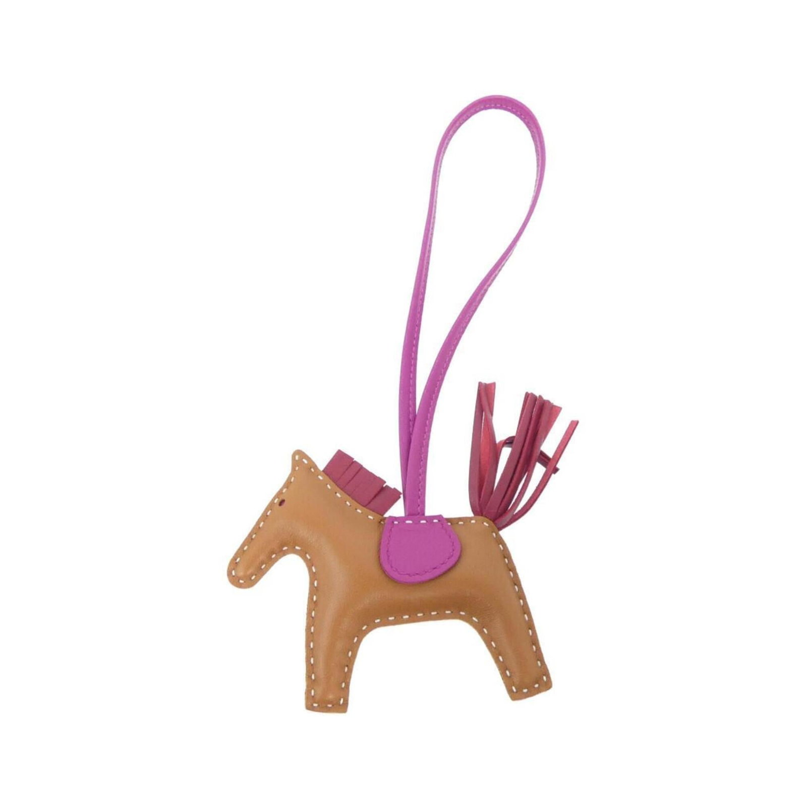 Hermes Charm Handbag Agneau Milo: Hermes Charm Handbag Agneau Milo Agneau Milo charm from Hermes MPN 064929CA, a small yet elegant handbag accessory in brown and ruby hues. Measuring just 7.50mm x 8.50mm / 0.30'' x 0.33'', this compac