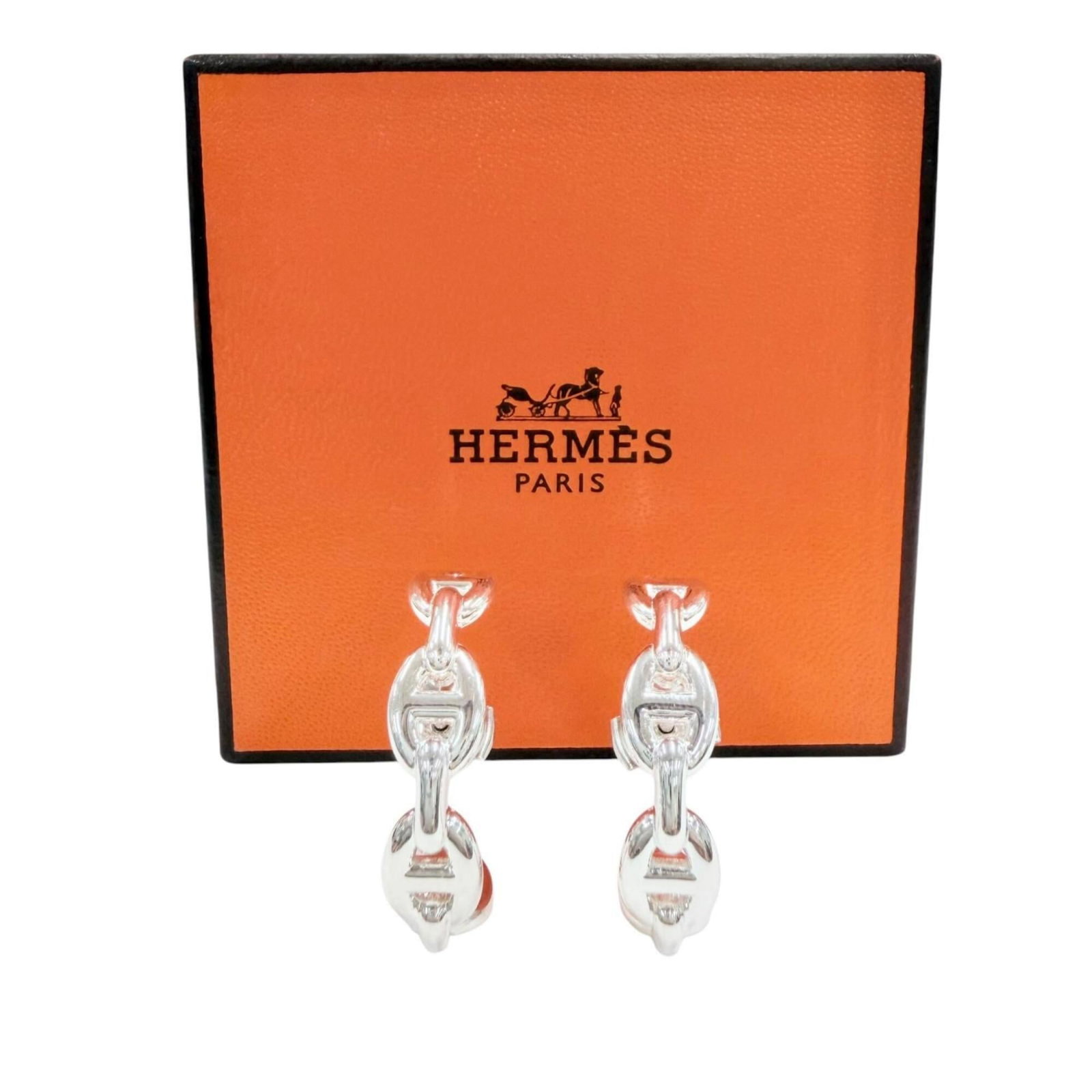 Hermes Stud Silver 925 Earrings - 2