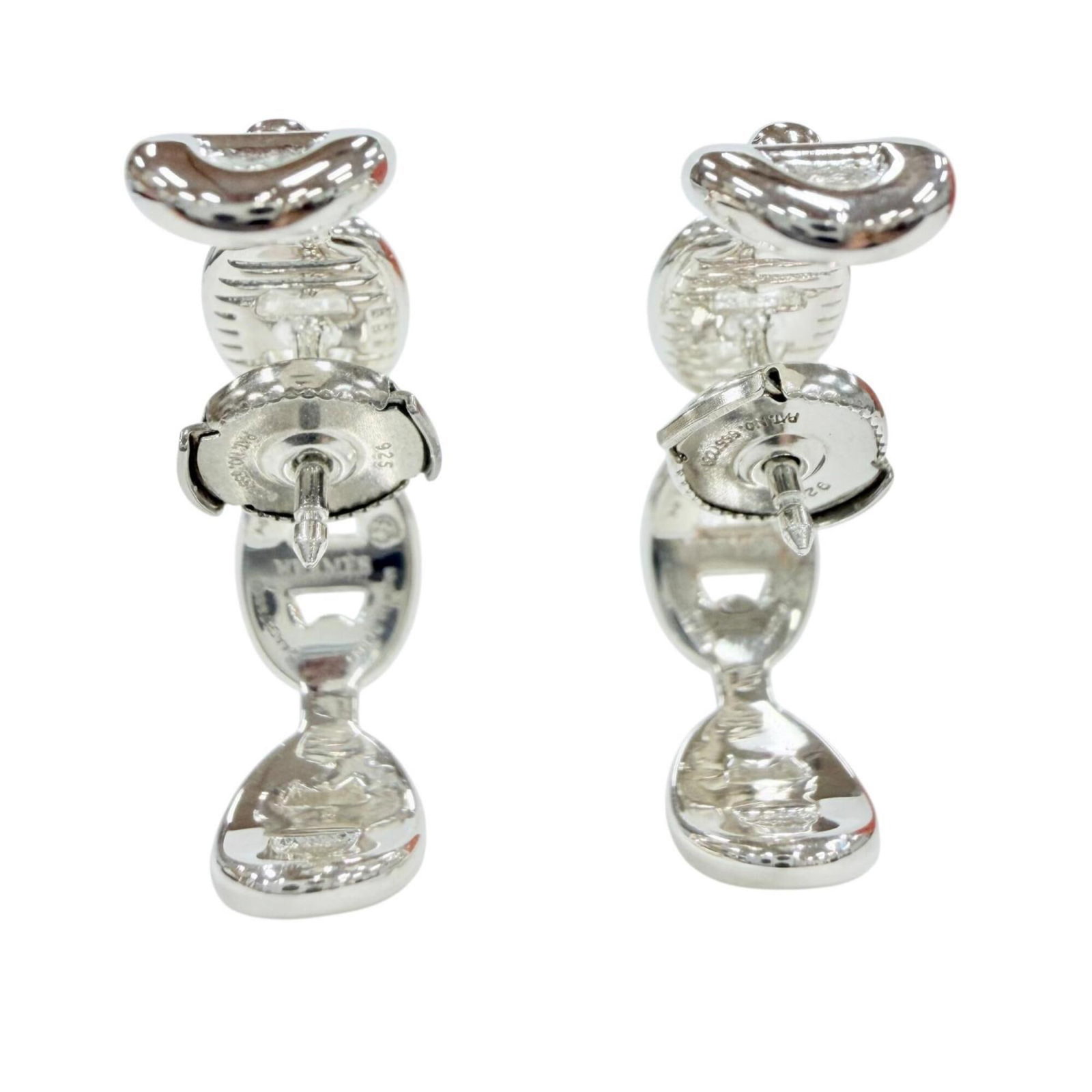 Hermes Stud Silver 925 Earrings - 5