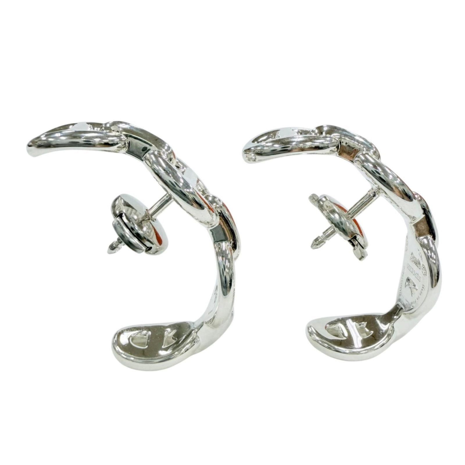 Hermes Stud Silver 925 Earrings - 6