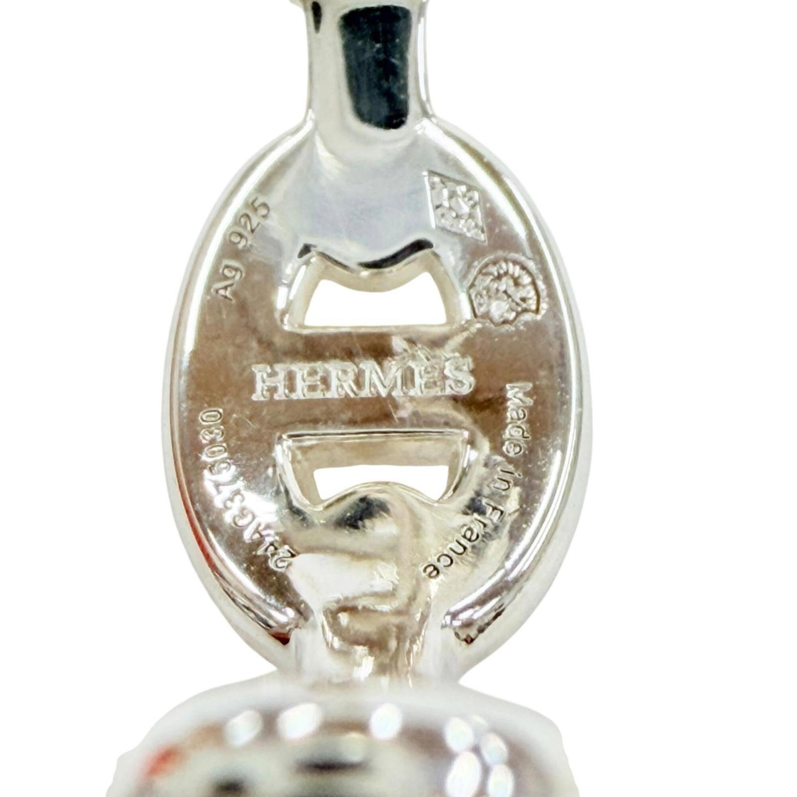 Hermes Stud Silver 925 Earrings - 9