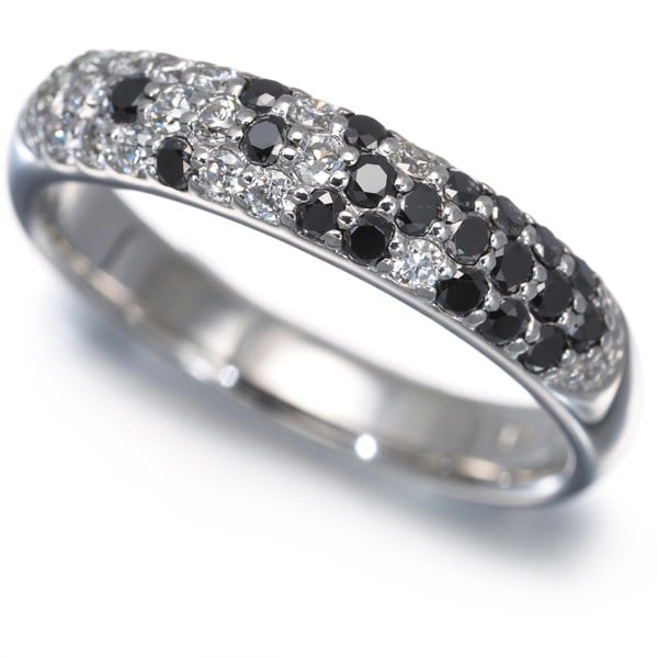 Ponte Vecchio Ring Diamond 0.18Ct/ 0.23Ct Piccolini Choco Latte Us5 18K Wg: Ponte Vecchio Ring Diamond 0.18Ct/ 0.23Ct Piccolini Choco Latte Us5 18K Wg Diamond 0.18ct and 0.23ct Piccolini Choco Latte Us5 18K White Gold Ring with Natural Stone. This elegant ring features a natu
