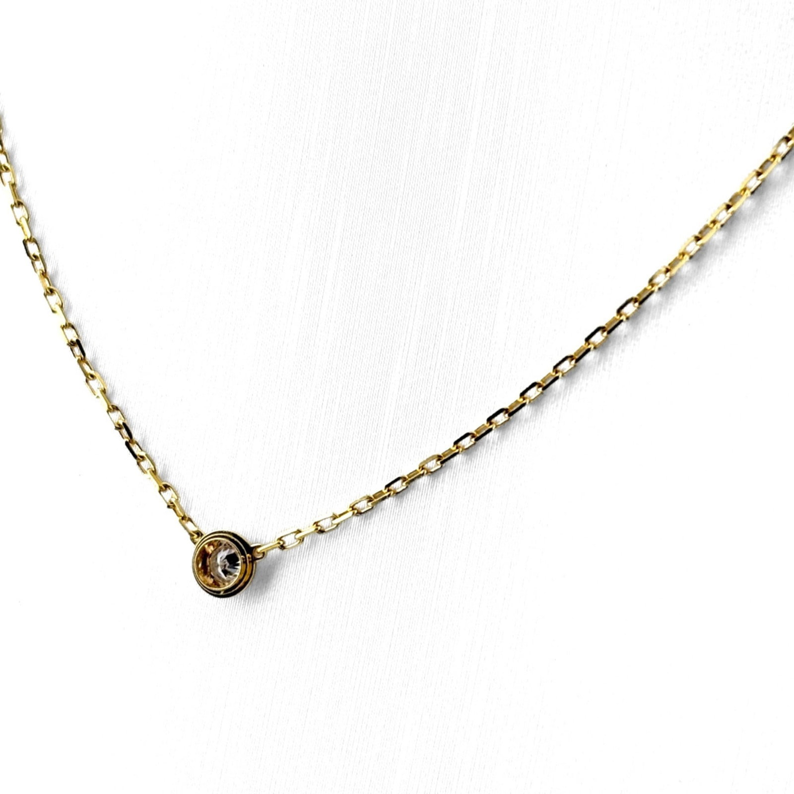 Women's yellow gold diamond necklace pendant YG Cartier D'amour sm. (1 of 5)