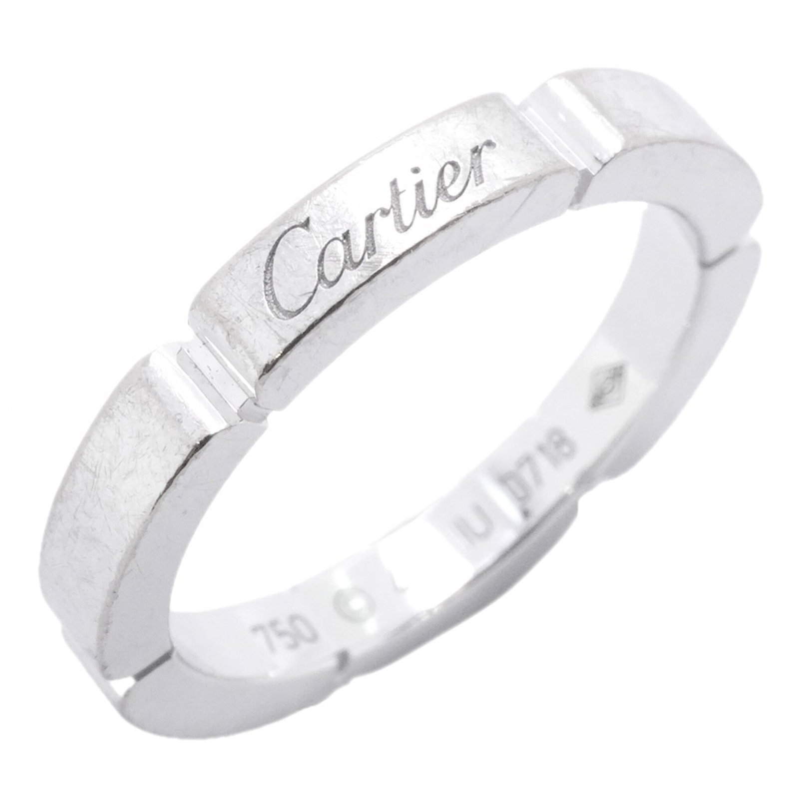 Cartier Band Ring White Gold (18K): Cartier Band Ring White Gold (18K) Cartier Band Ring White Gold (18K) features a sleek design with a signature from the artist, adding a touch of elegance to any outfit. Made from high-quality white g