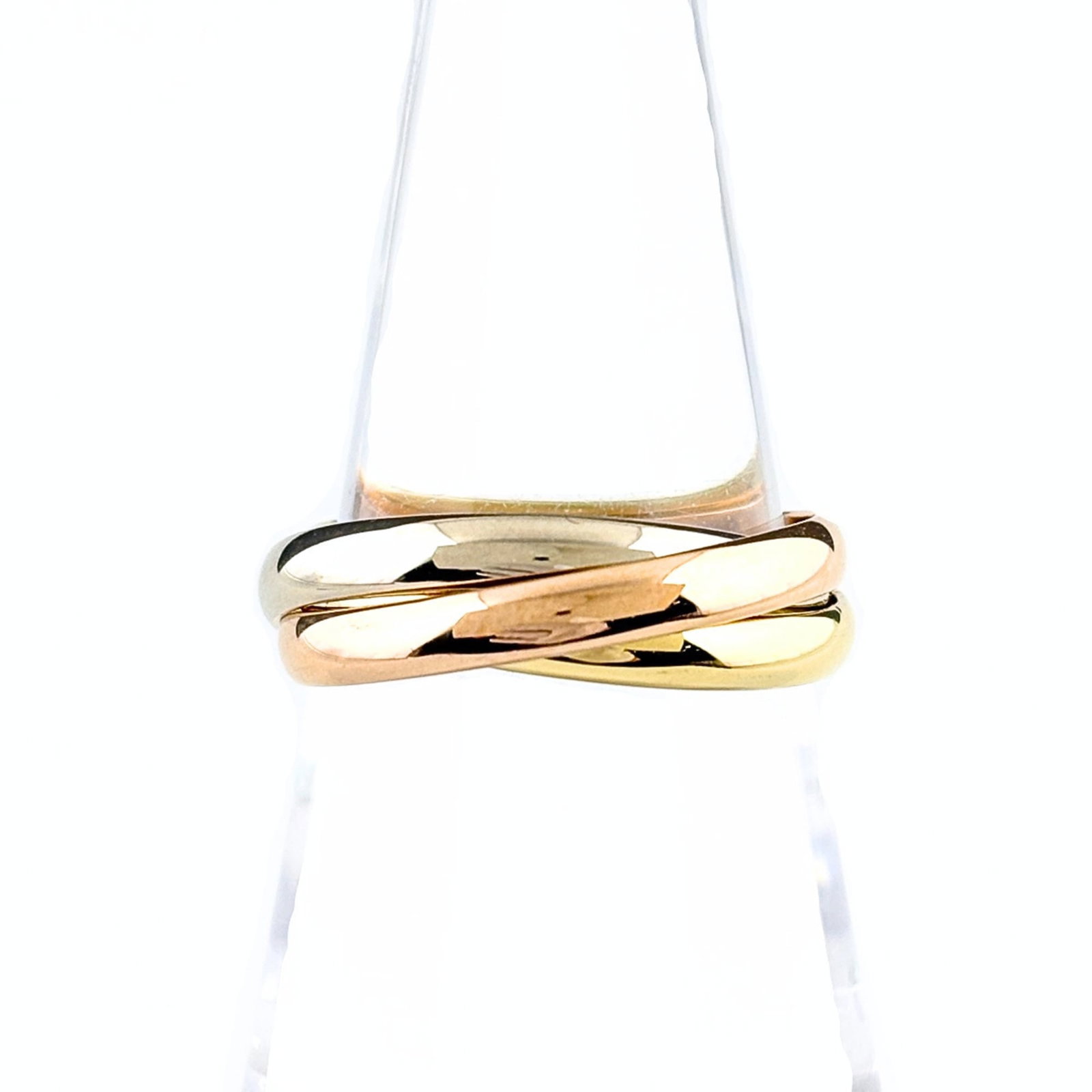 Cartier Band Ring: Cartier Band Ring Cartier Band Ring in 18K Gold features a sleek, modern design with a signature. The ring boasts a striking pink hue and is crafted from high-quality gold metal. Weighing 4.9g, this e