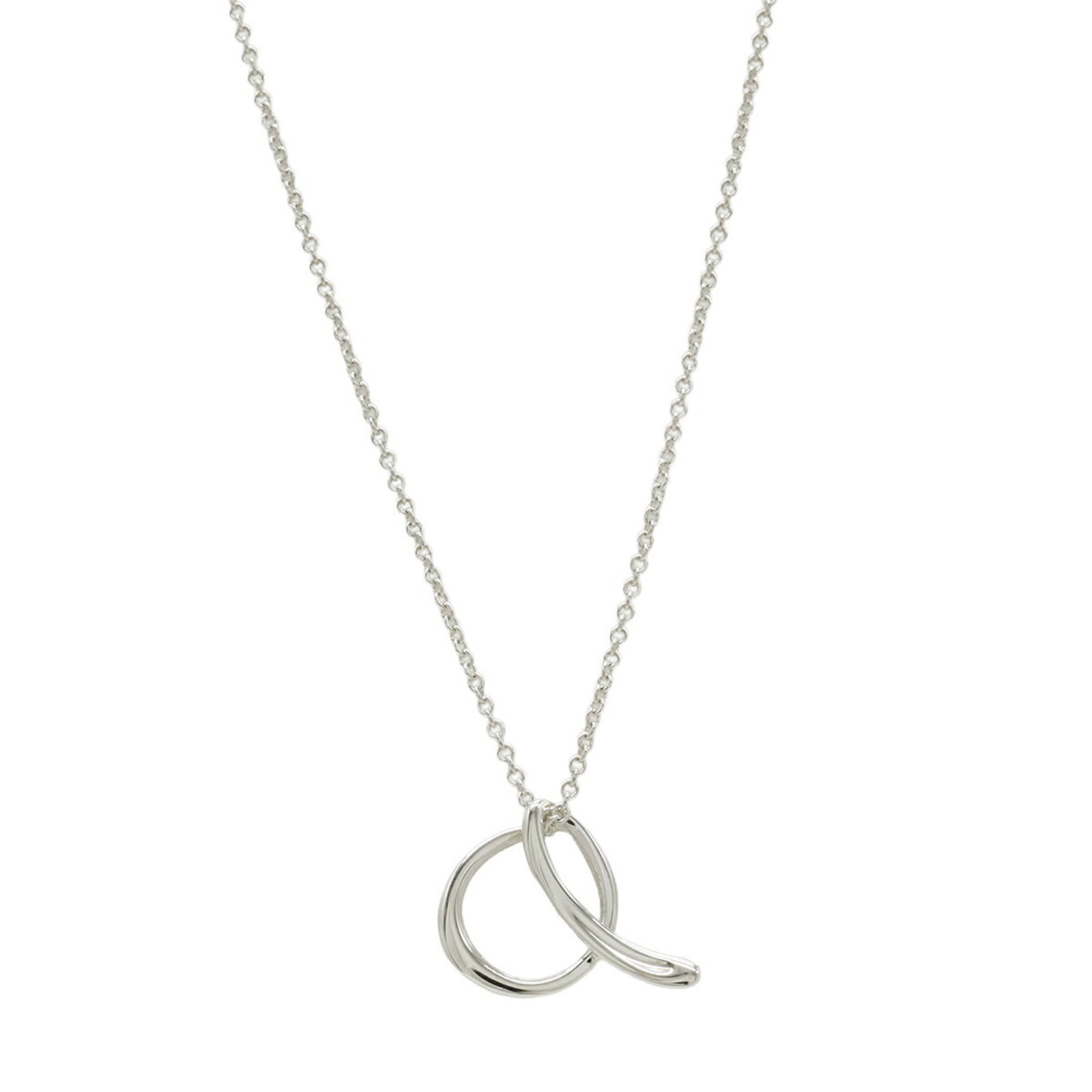 Tiffany&Co. Tiffany & Co. Elsa Peretti Initial A Necklace Pendant Ag925 Sv925 Silver: Tiffany&Co. Tiffany & Co. Elsa Peretti Initial A Necklace Pendant Ag925 Sv925 Silver The Elsa Peretti Initial A Necklace Pendant features a striking silver design with an 11mm x 16mm pendant size, mak