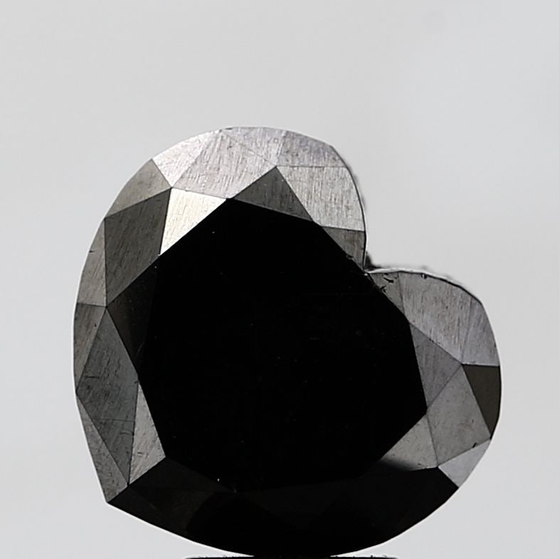 Heart 7.16ct Fancy Black VVS2 - Loose Natural Diamond: Heart 7.16ct Fancy Black VVS2 - Loose Natural Diamond 7.16ct Fancy Black VVS2 - Loose Natural Diamond, boasting exceptional clarity and polish, showcases its striking black color in EX symmetry and EX