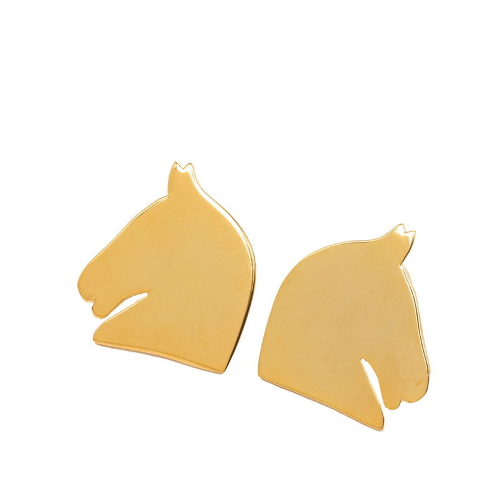 Hermes Clip Earrings: Hermes Clip Earrings Gold clip earrings from Hermes, measuring 35.20mm x 32.70mm in size. These elegant earrings feature the iconic brand's signature style with a sleek and sophisticated design. Made
