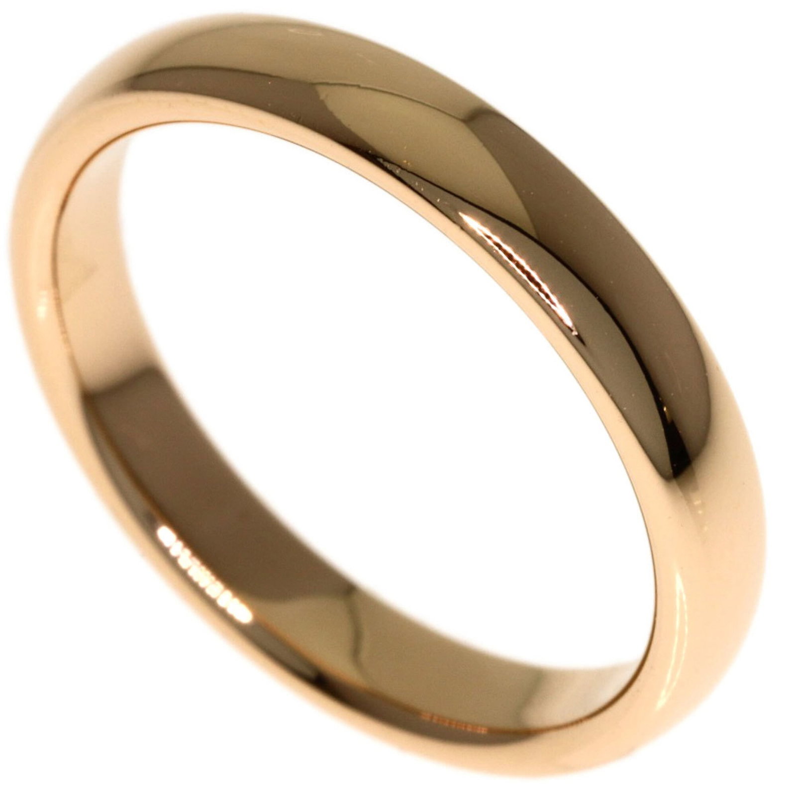 Pink Gold Tiffany Ring Band: Pink Gold Tiffany Ring Band Pink Gold Tiffany Ring Band - A beautiful 18K pink gold band ring, available in US size 4.5, bearing the iconic Tiffany brand. Made from high-quality pink gold material, th