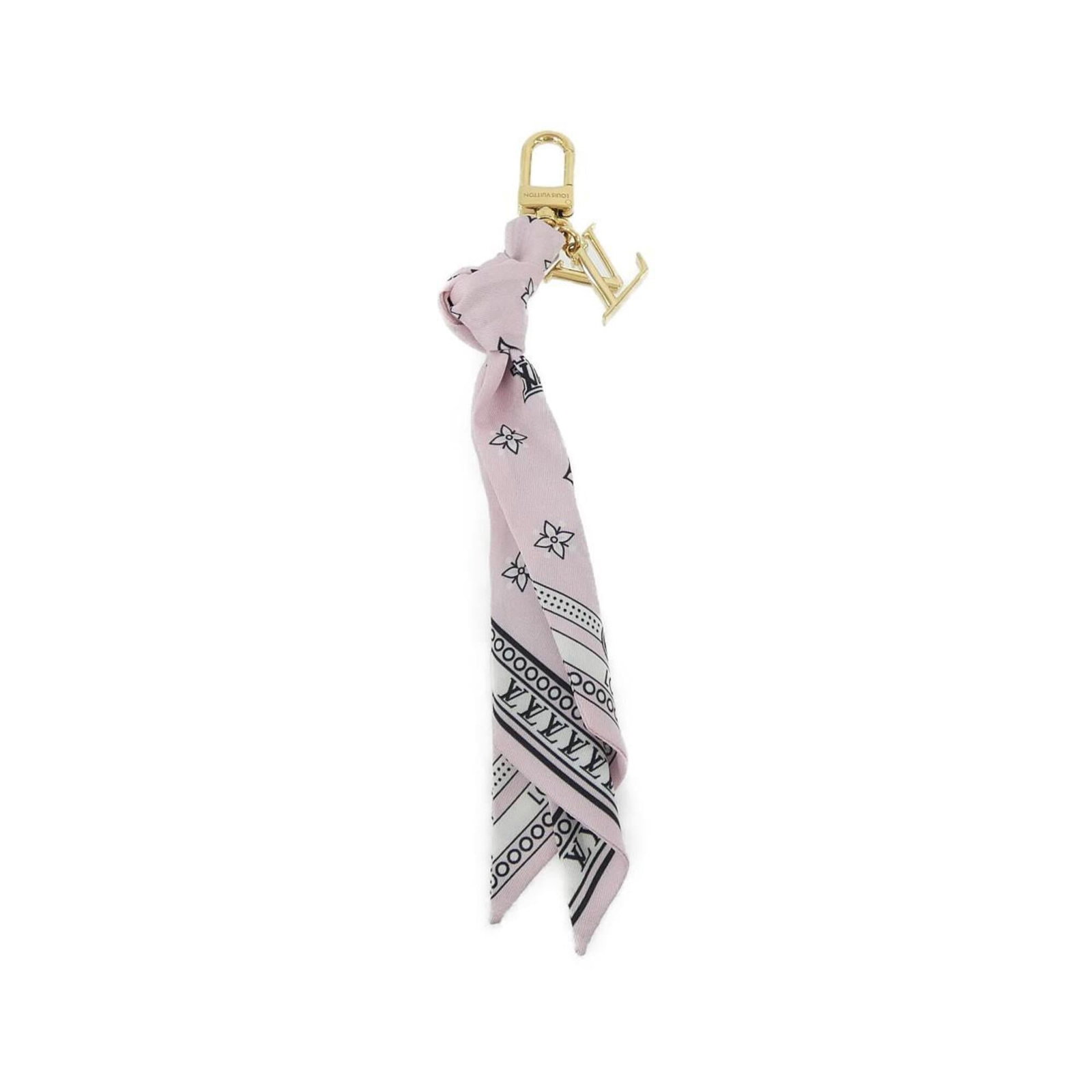 Louis Vuitton Handbag Charm: Louis Vuitton Handbag Charm Gold and pink, the Louis Vuitton M02614 handbag charm stands out with its elegant color combination. This charming accessory bears a signature, adding a touch of sophistica