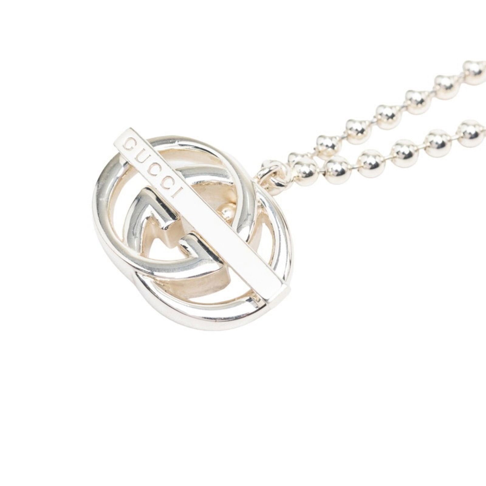 Gucci Gg Logo Chain Pendant Necklace Sv925 Silver Women'S Gucci: Gucci Gg Logo Chain Pendant Necklace Sv925 Silver Women'S Gucci Gucci Gg Logo Chain Pendant Necklace in Silver 925 features the iconic Gucci GG logo, showcasing the brand's signature style. The neckla