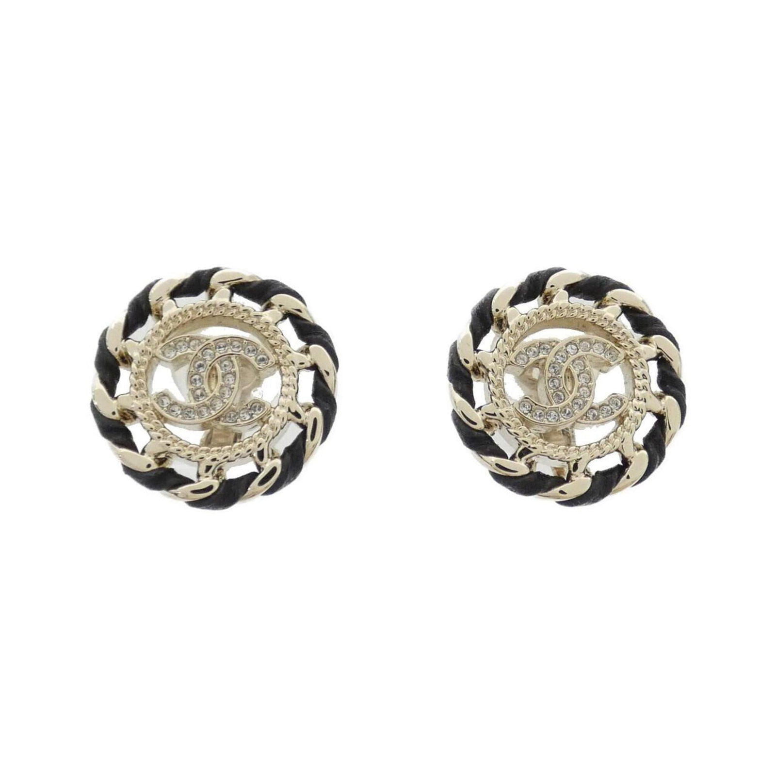 Chanel Clip Earrings Leather: Chanel Clip Earrings Leather Chanel Clip Earrings in Black Lamb Leather. Made from high-quality lamb leather, these elegant clip earrings feature a sleek design and a touch of luxury. With their class