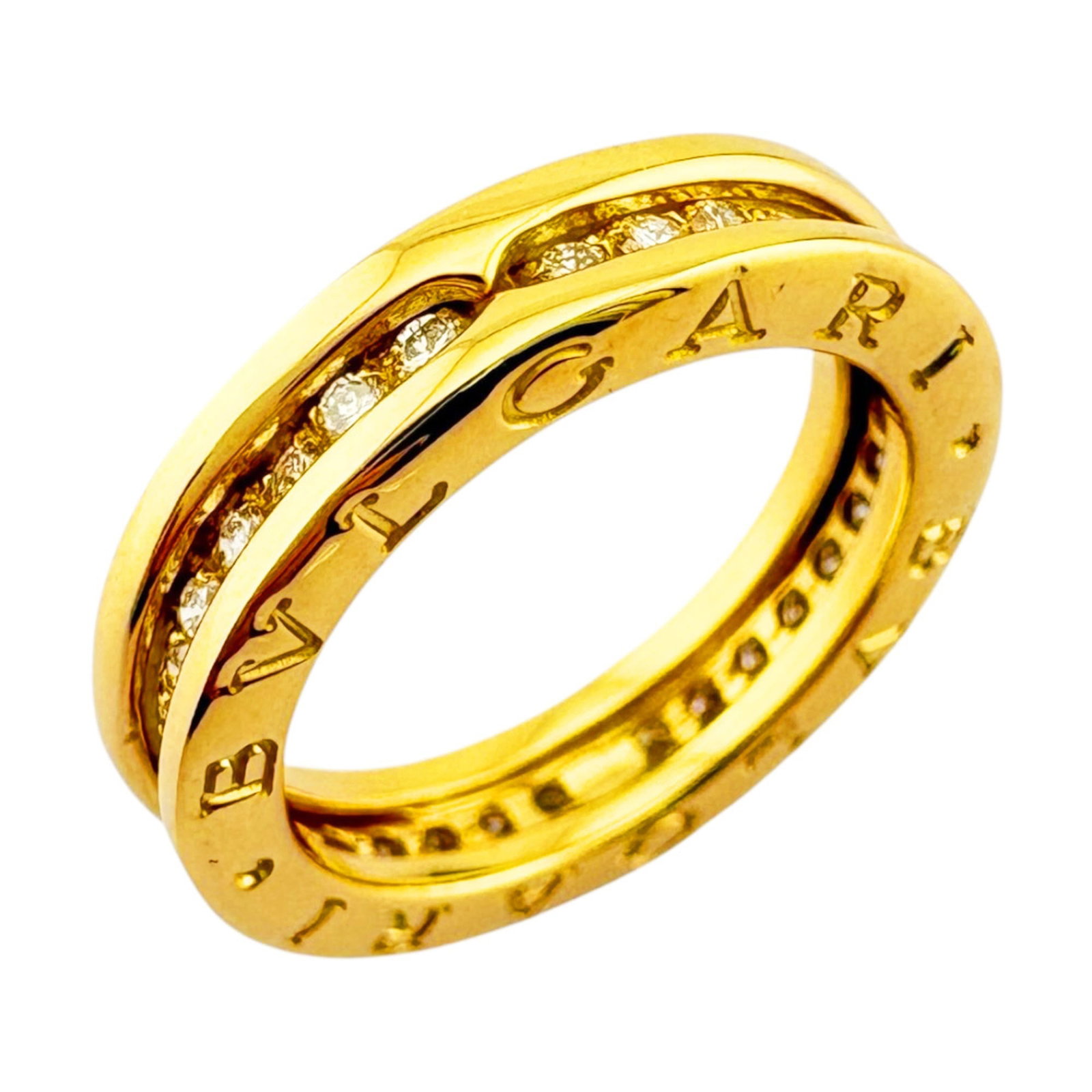 Bvlgari Band Ring Gold (18K): Bvlgari Band Ring Gold (18K) Bvlgari Band Ring Gold (18K) - A luxurious gold band ring from the renowned Italian luxury brand, featuring 18K gold material and a classic design. This elegant piece is