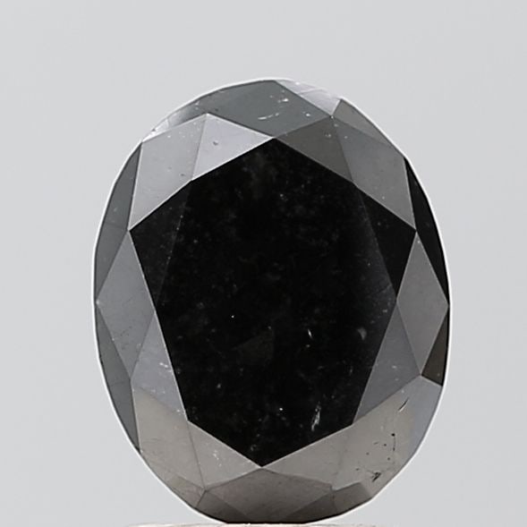 Oval 2.54ct Black VVS2 - Loose Natural Diamond: Oval 2.54ct Black VVS2 - Loose Natural Diamond Oval cut diamond with a natural black color, featuring high clarity (VVS2) and exceptional polish (EX). Measuring 8.77L x 7.02W x 5.06H, this loose