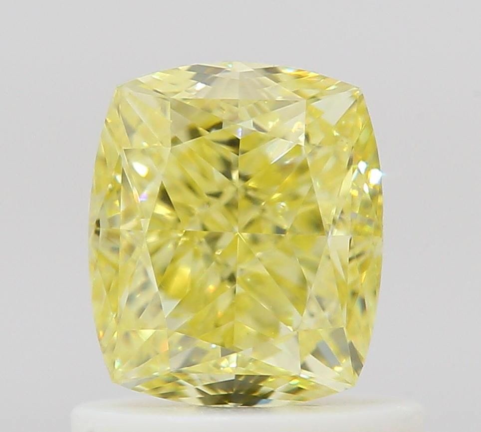 GIA Cushion Brilliant 1.0ct Fancy Intense Yellow VVS2 - Loose Natural Diamond: GIA Cushion Brilliant 1.0ct Fancy Intense Yellow VVS2 - Loose Natural Diamond GIA-certified, this 1.0ct Fancy Intense Yellow VVS2 diamond boasts exceptional clarity and color, making it a standout