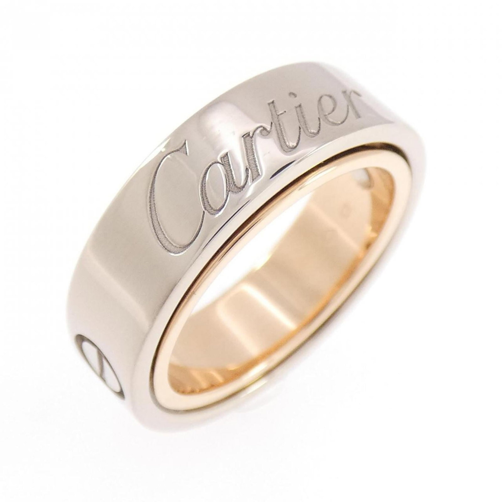 Cartier Band Ring Pink Gold (18K) White Gold (18K): Cartier Band Ring Pink Gold (18K) White Gold (18K) Cartier Band Ring Pink Gold (18K) White Gold (18K) features a sleek design with pink gold and white gold combination, showcasing the brand's signatur