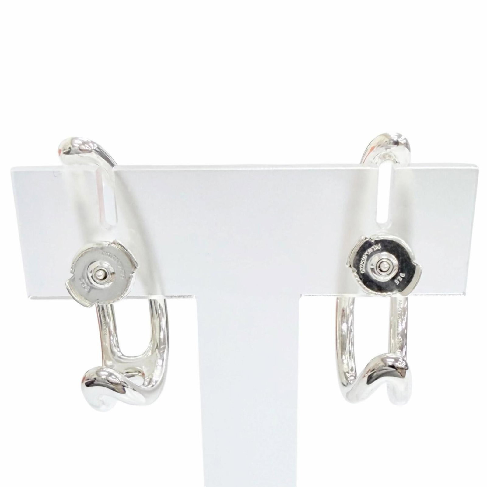 Hermes Stud Silver 925 Earrings - 4