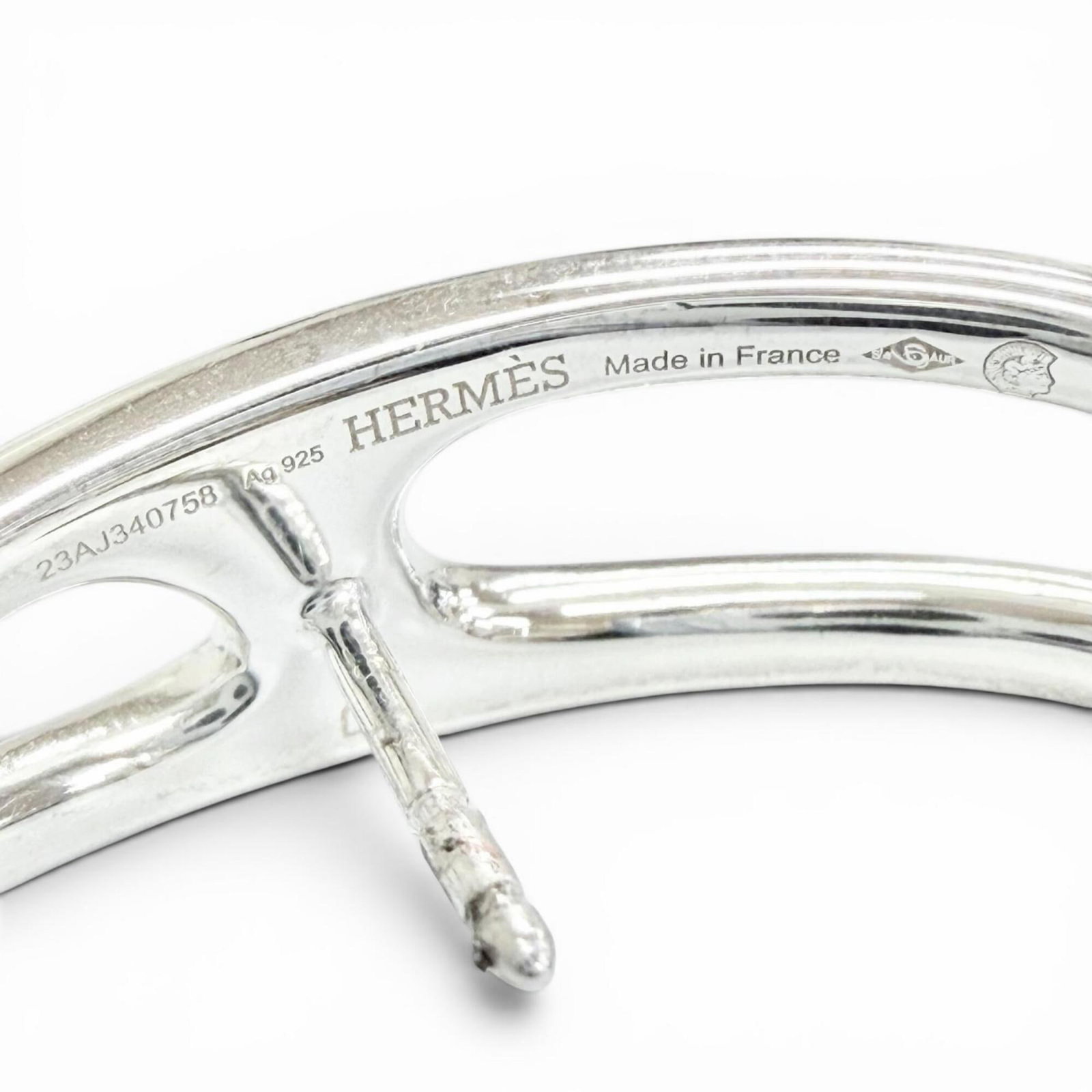 Hermes Stud Silver 925 Earrings - 6