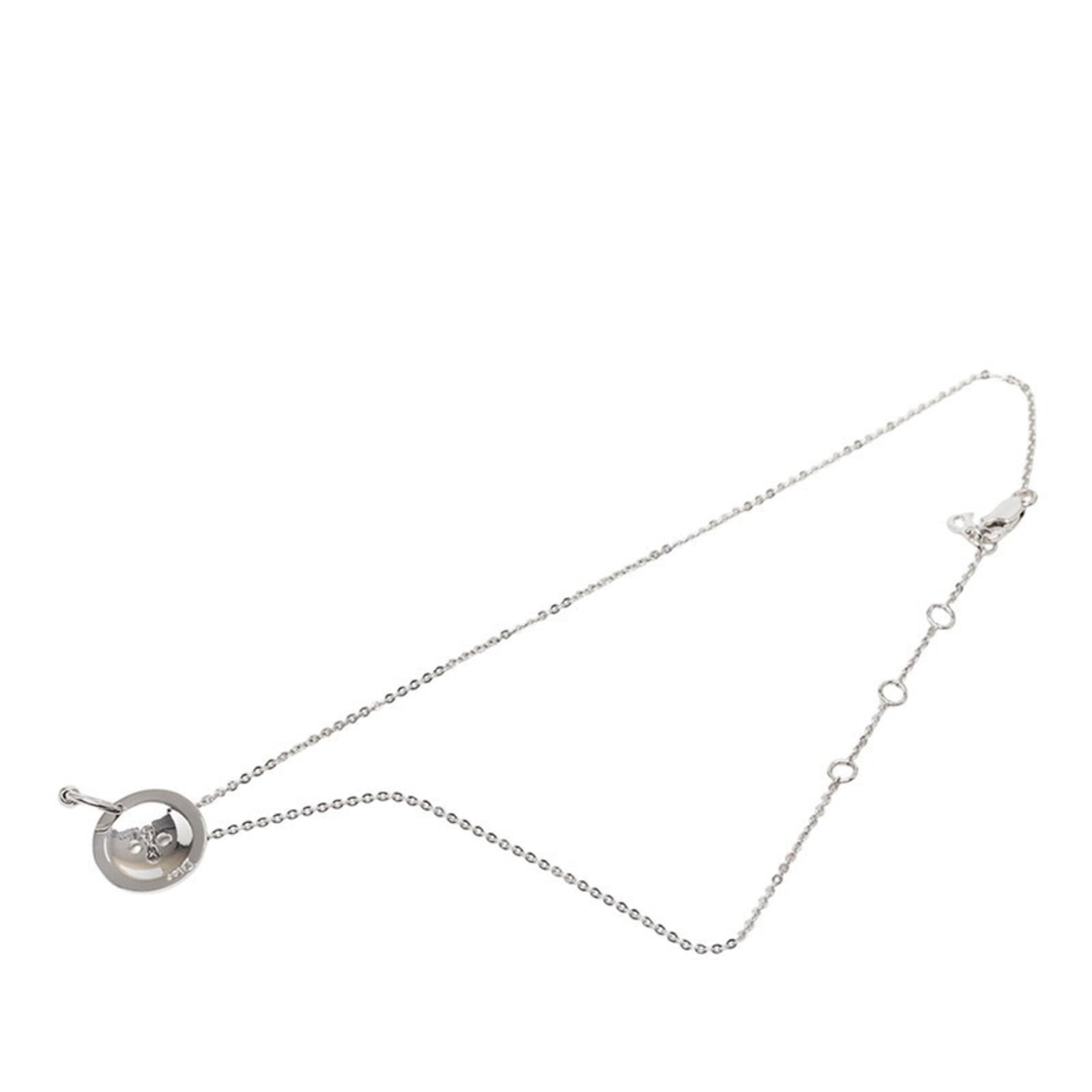 Silver Metal Motif Women's Christian Dior Logo Button Necklace: Silver Metal Motif Women's Christian Dior Logo Button Necklace Silver Metal Motif Women's Christian Dior Logo Button Necklace features a sleek silver metal design with the iconic Christian Dior logo. 