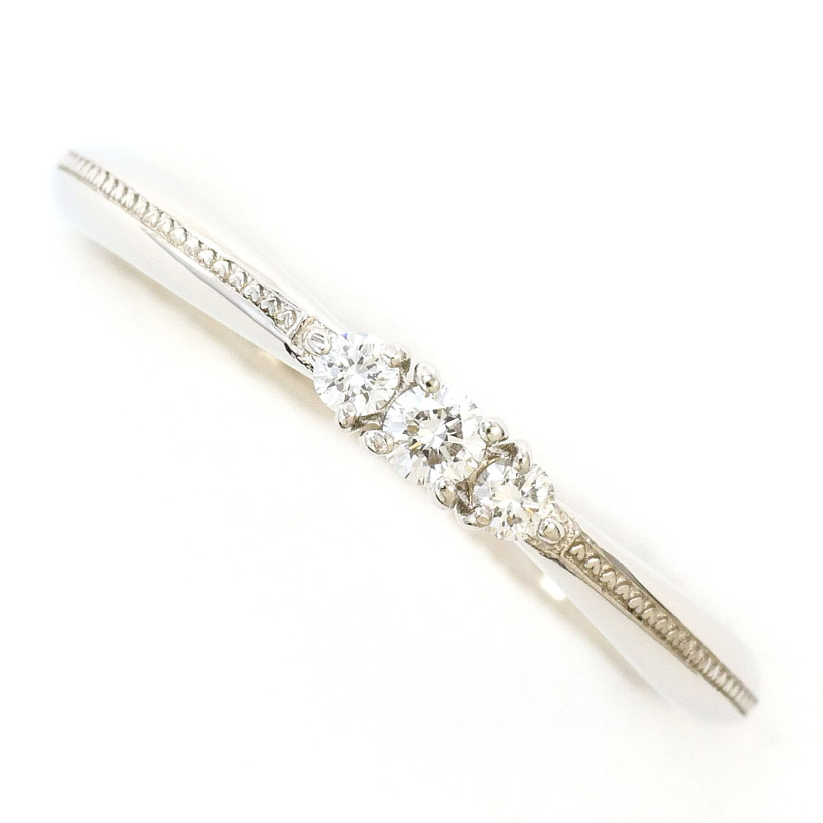 Unbranded Band Ring Platinum 900: Unbranded Band Ring Platinum 900 Platinum 900 band ring features a pink diamond and tourmaline stone, set in a sleek platinum metal construction. The US size 5.5 ring boasts a slim 2mm width and weigh