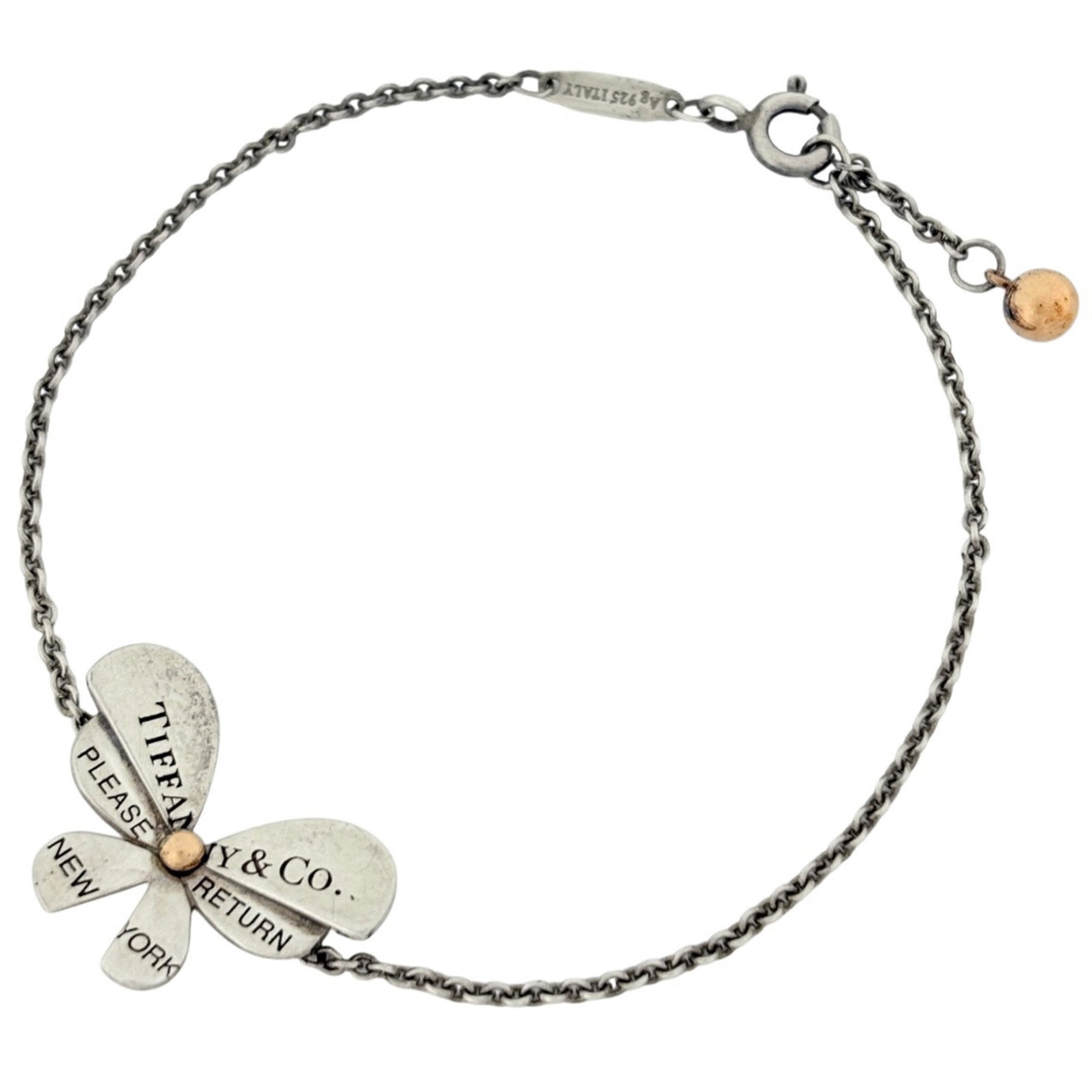 Tiffany Charm Bracelet Gold (18K) Silver 925: Tiffany Charm Bracelet Gold (18K) Silver 925 Tiffany's iconic charm bracelet shines in sterling silver, paired with gold accents for a touch of luxury. This elegant piece measures 16-17.5cm in length
