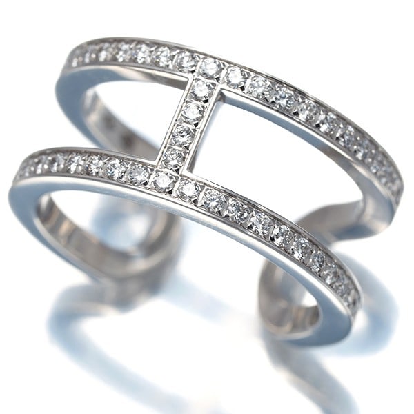 Diamond ring 0.61ct Ever Chaine D'Ancre Mm 750 White gold (1 of 7)